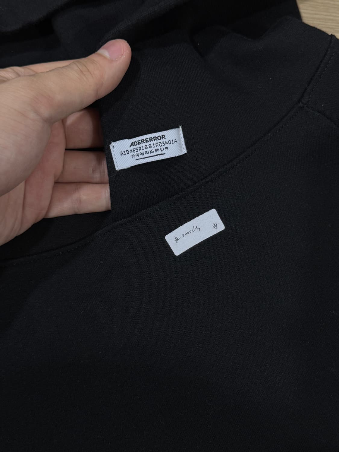 [XL] 아더에러 24FW 랭글 후드티 블랙 상품이미지2
