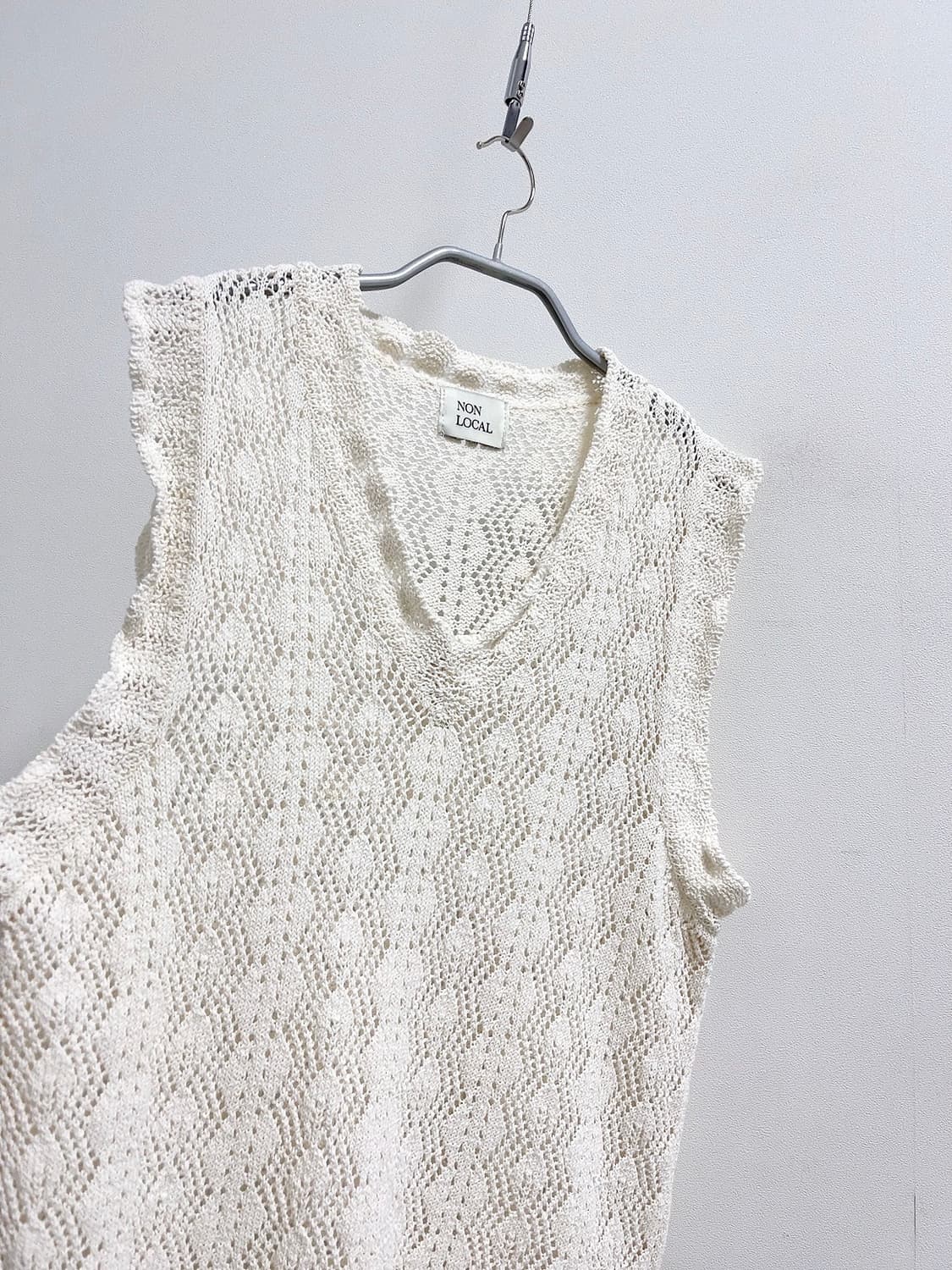 논로컬 크로셰 니트 베스트 상품이미지4