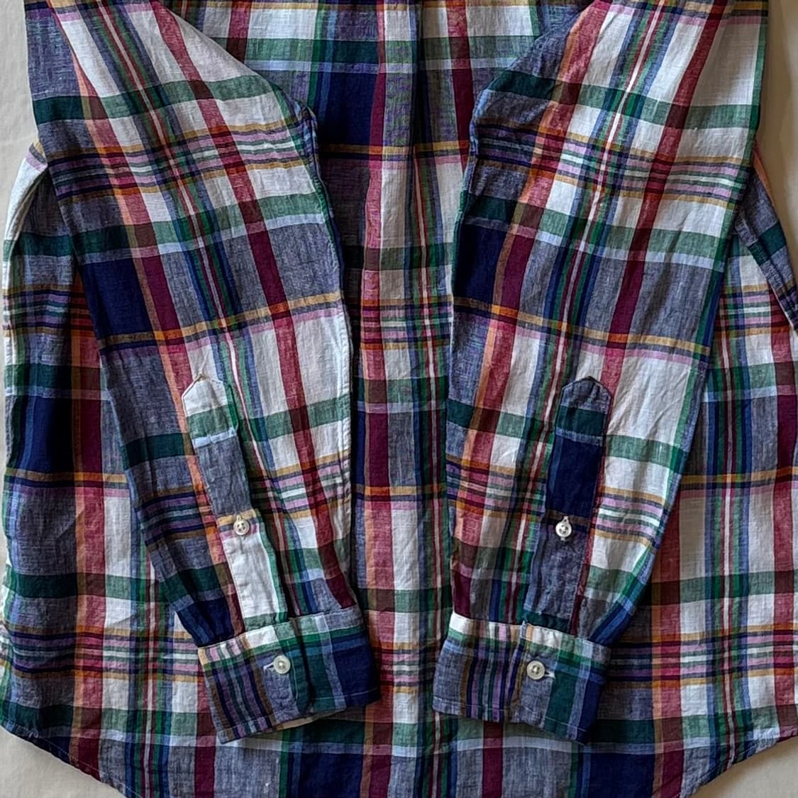 [S/95-97] 폴로 랄프로렌 Linen 체크 클래식 핏 셔츠 상품이미지10