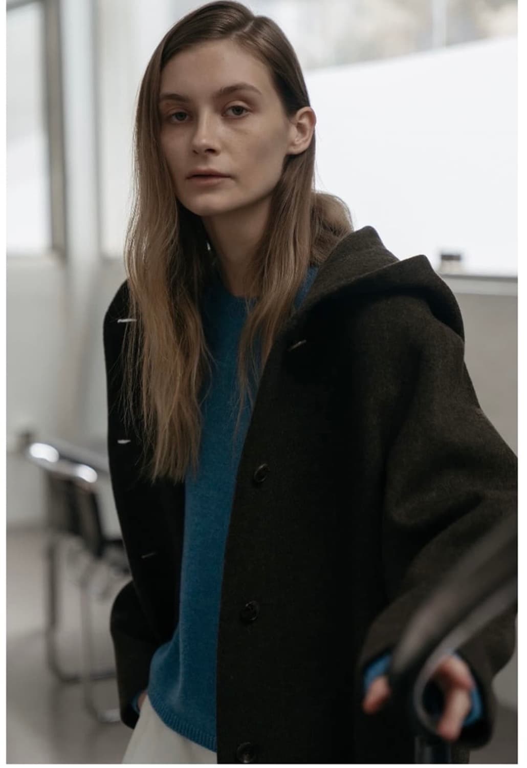 문달 후드 롱 코트 상품이미지4