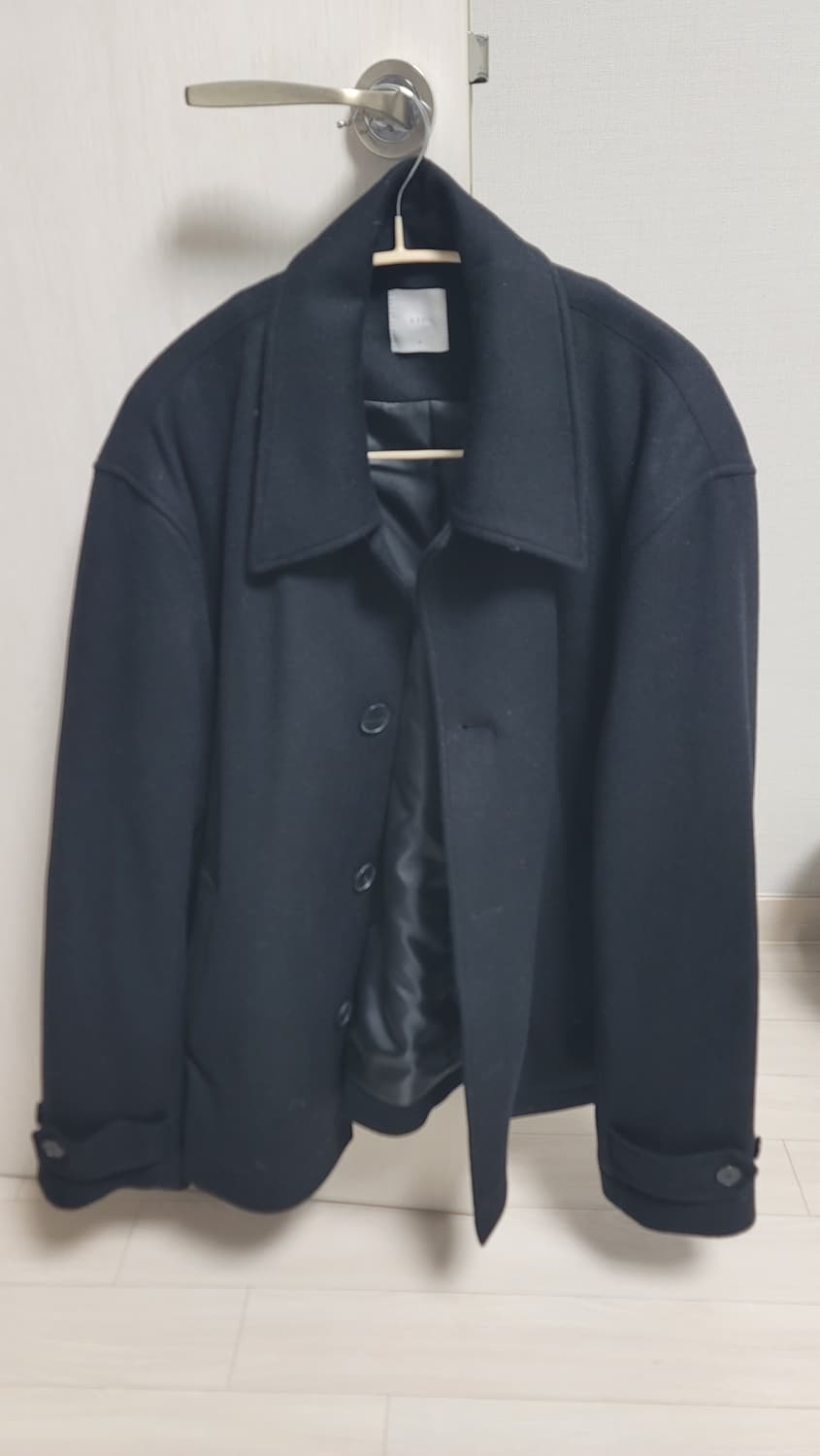 애습(ASP) 캐시미어 울 패디드 카코트 블랙 상품이미지1