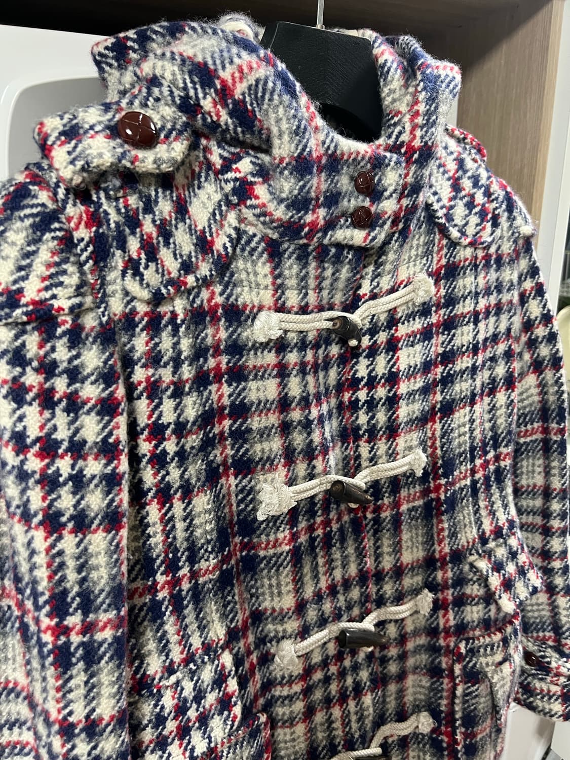 체크 떡볶이 코트 상품이미지5