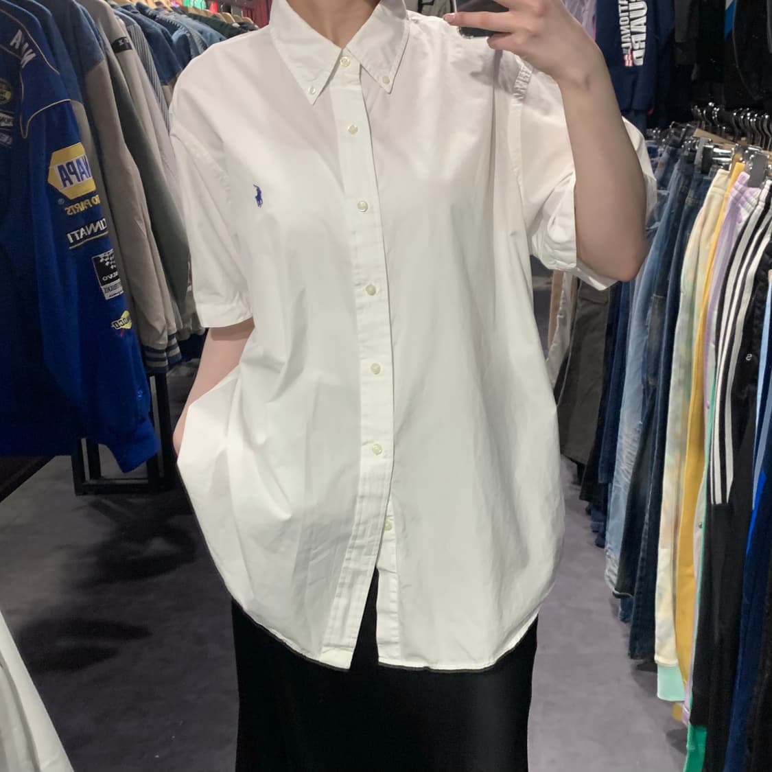 [IM] 폴로 랄프로렌 시그니처 포니 반팔 셔츠 화이트 상품이미지3