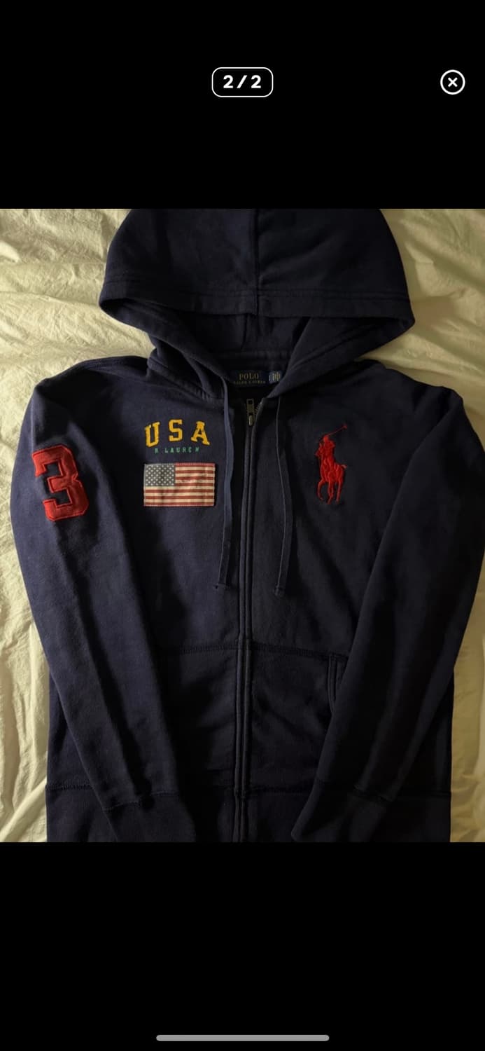폴로 빅포니 성조기 후드집업 상품이미지2
