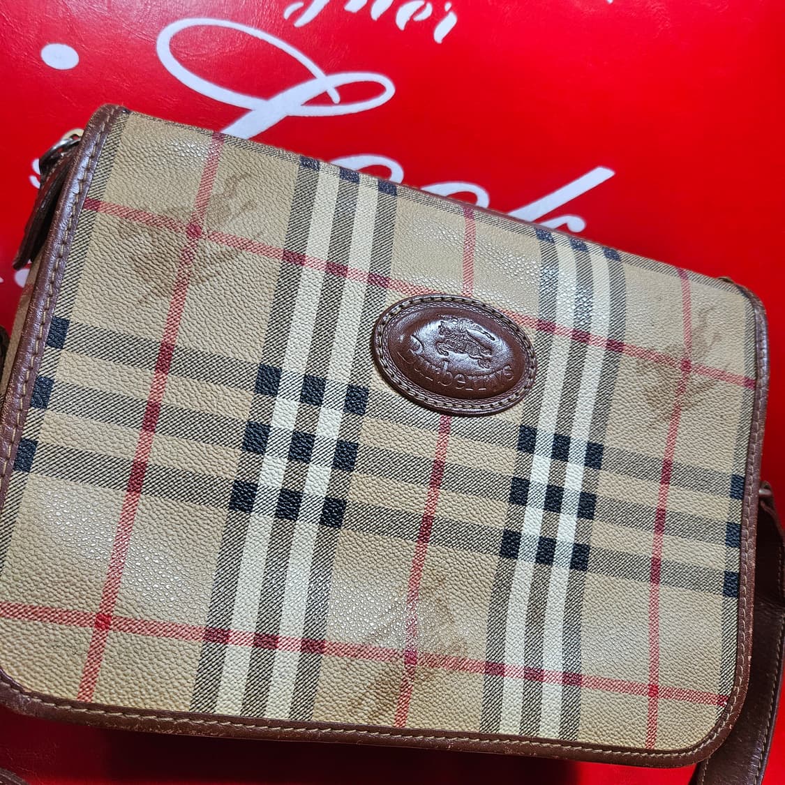 버버리스(Burberrys) 90's 빈티지 시그니쳐 체크 크로스백 상품이미지2