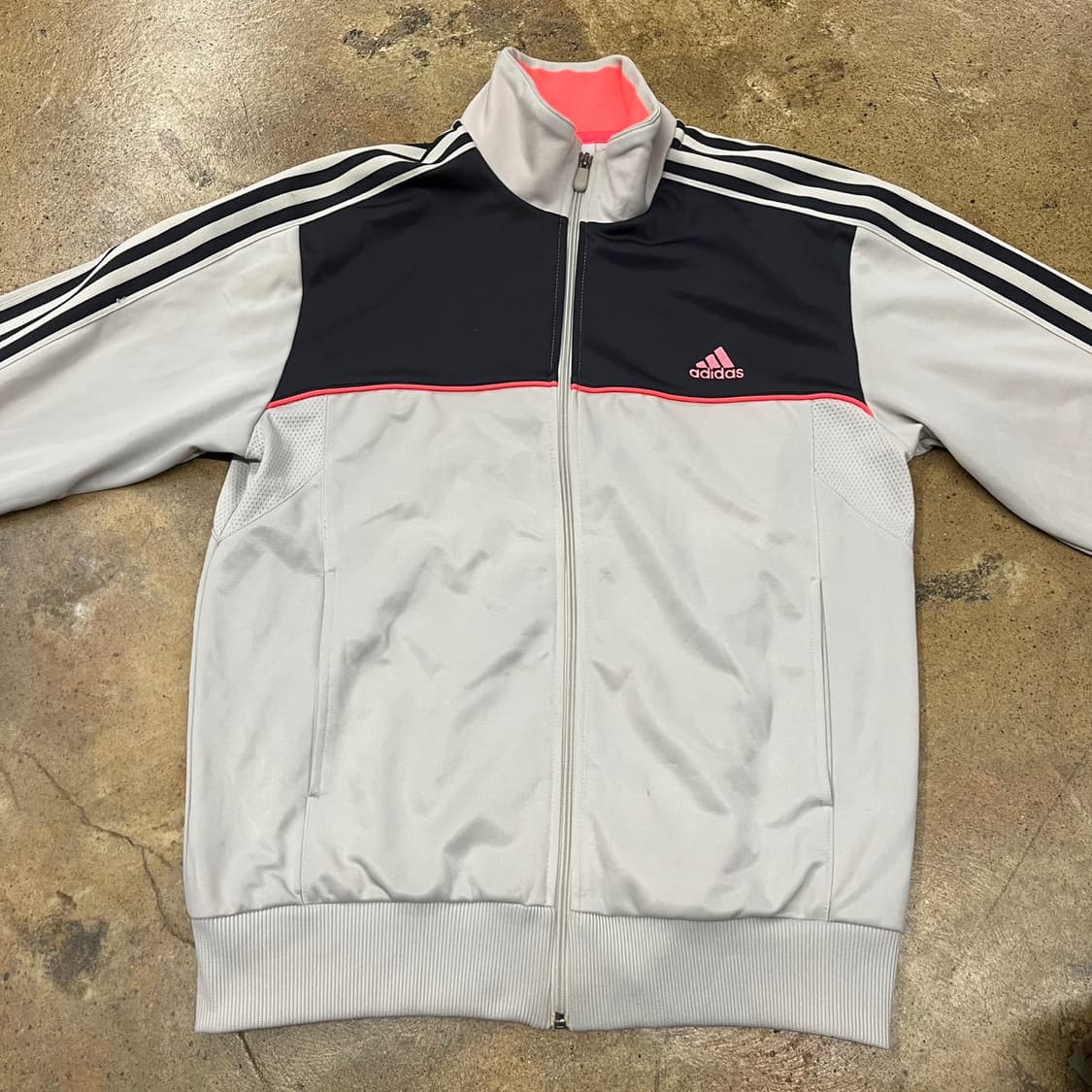 [정품/100] 아디다스 삼선 트랙탑 화이트 네이비 져지 b15 상품이미지3