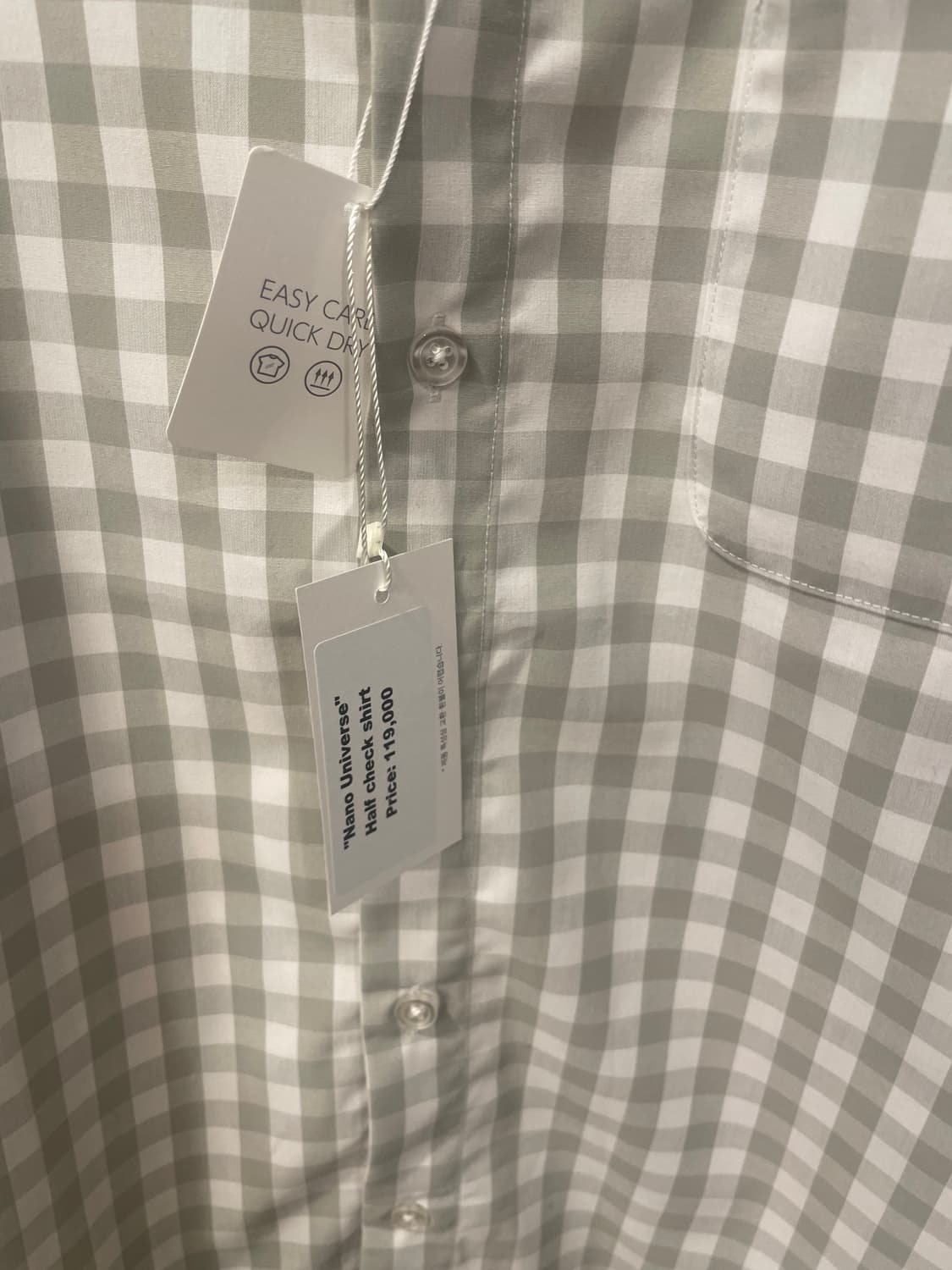 NANO UNIVERSE CHECK HALF SHIRT 상품이미지2