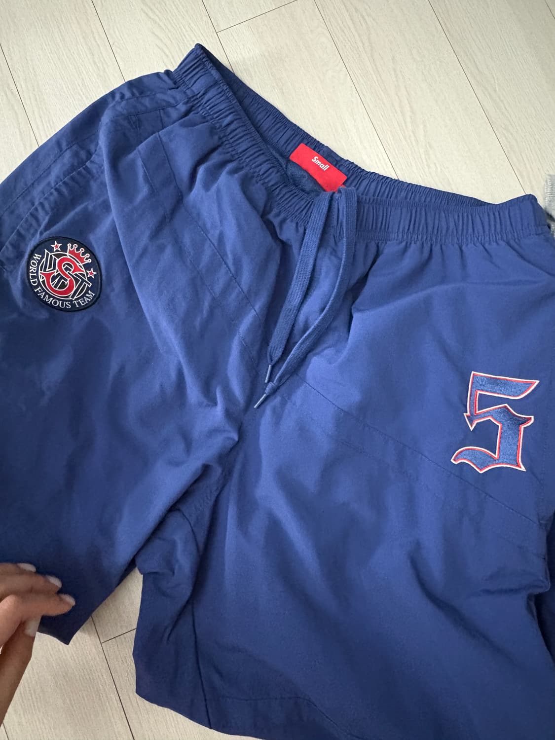 supreme 슈프림 트랙 팬츠 라이트 네이비 25ss 상품이미지4