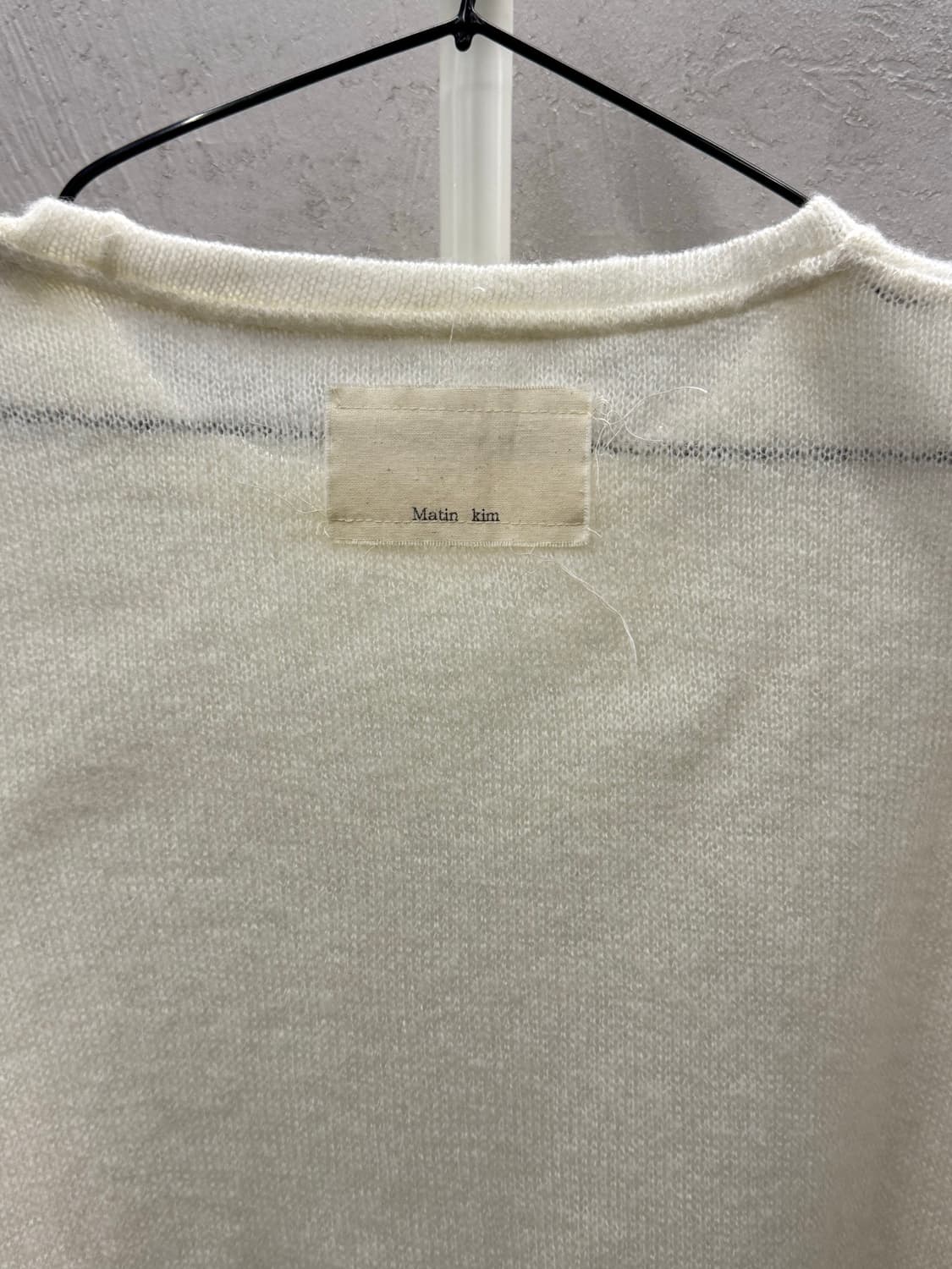 Matinkim 니트 시스루 롱슬리브 티셔츠 아이보리 free 상품이미지7