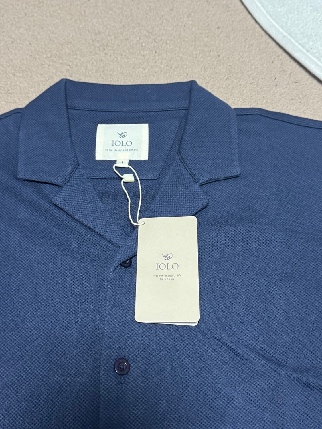 이올로 네이비 니트 셔츠 L 상품이미지3