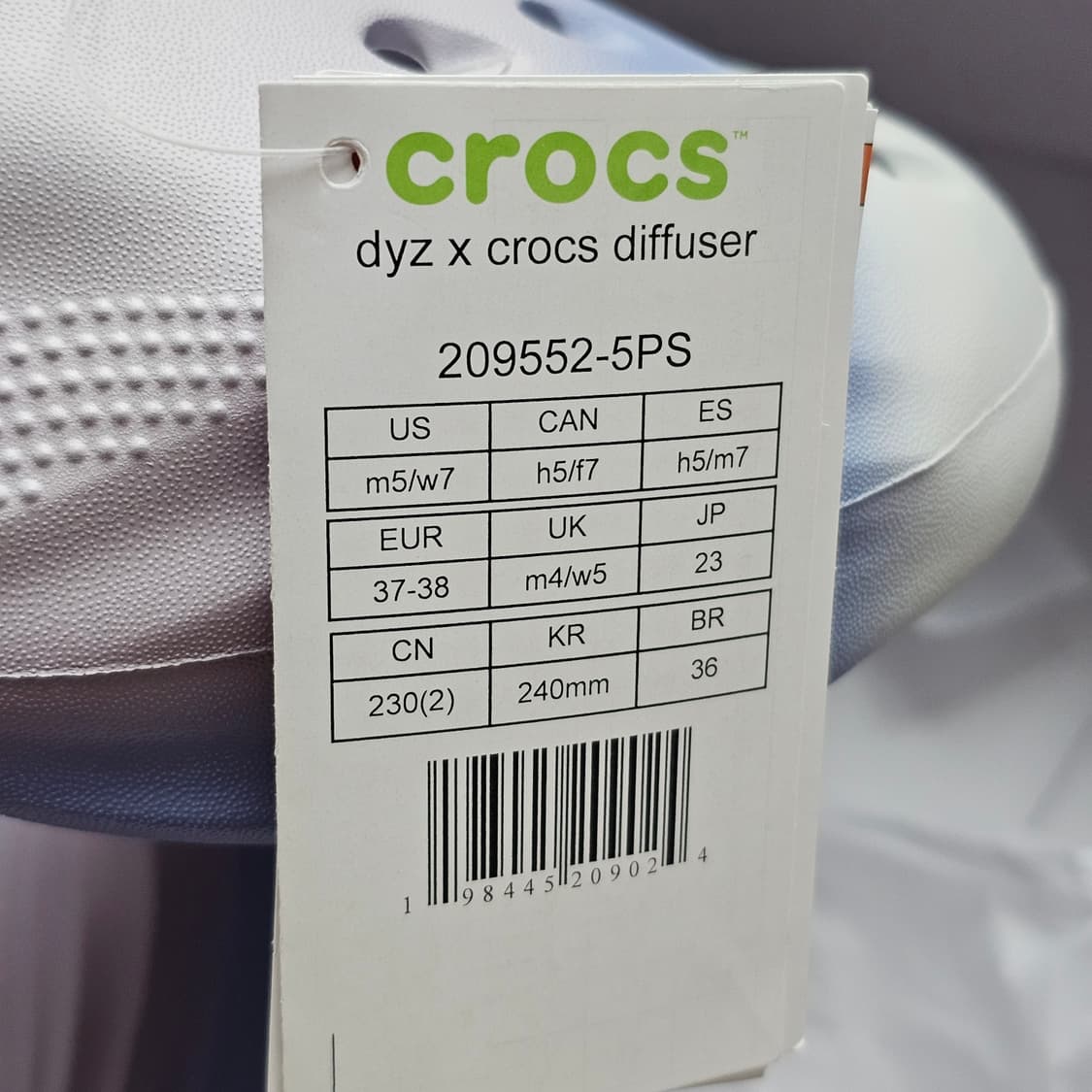 240 새제품 크록스 x 딩윤 장 디퓨저 클로그 모브 뮬 슬리퍼 이지 상품이미지5