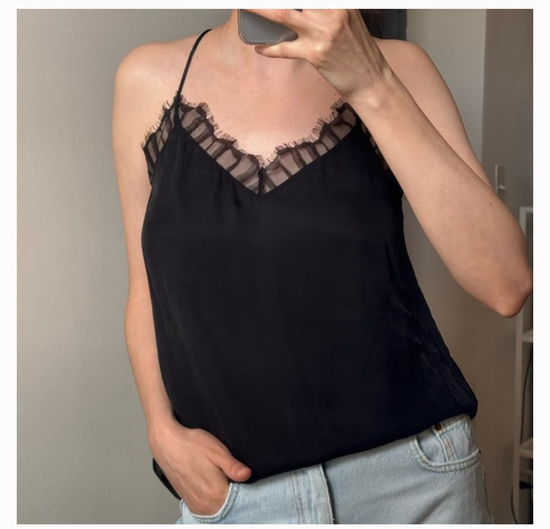 Massimo Dutti 마시모 뚜띠 블랙 레이스 슬립 나시 34 상품이미지8