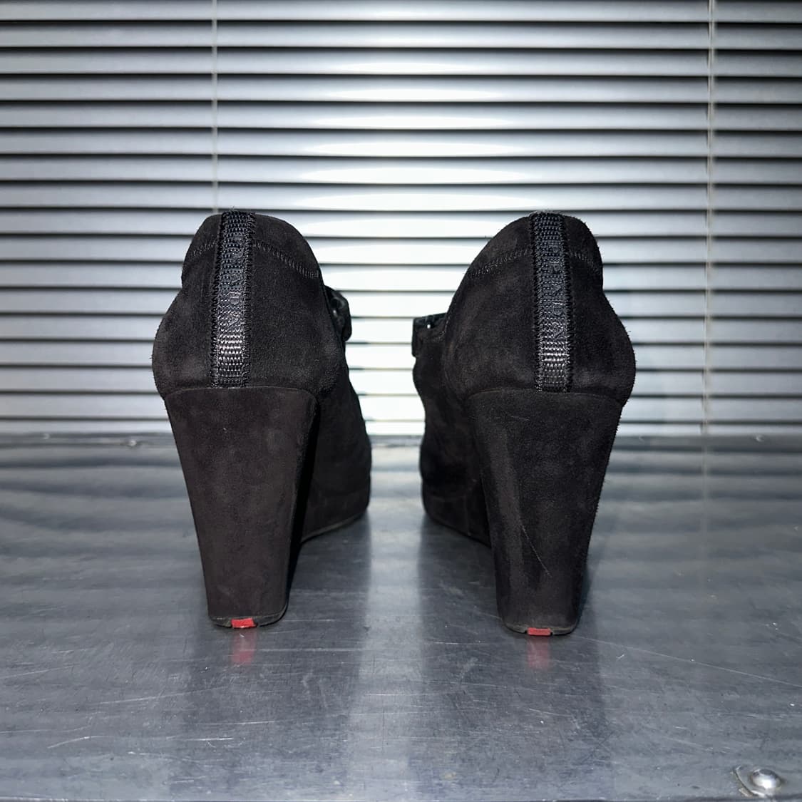 00s 빈티지 프라다 스포트 스웨이드 웨지 힐 상품이미지6