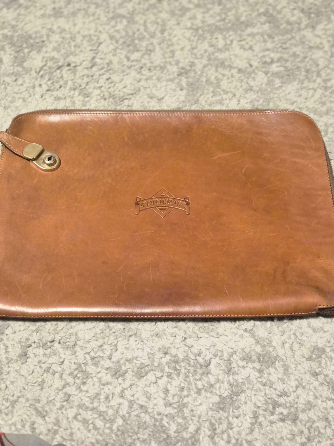 Emporio Armani 빈티지 천연 통가죽 서류 가방 케이스 상품이미지6
