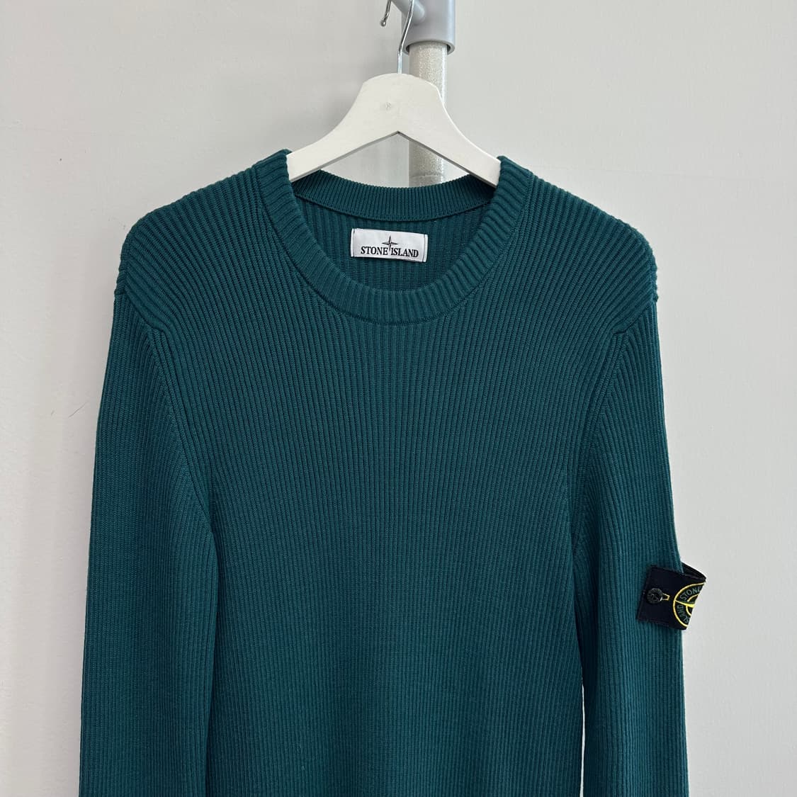 스톤아일랜드 풀 립 울 크루넥 니트 딥 제이드 상품이미지3