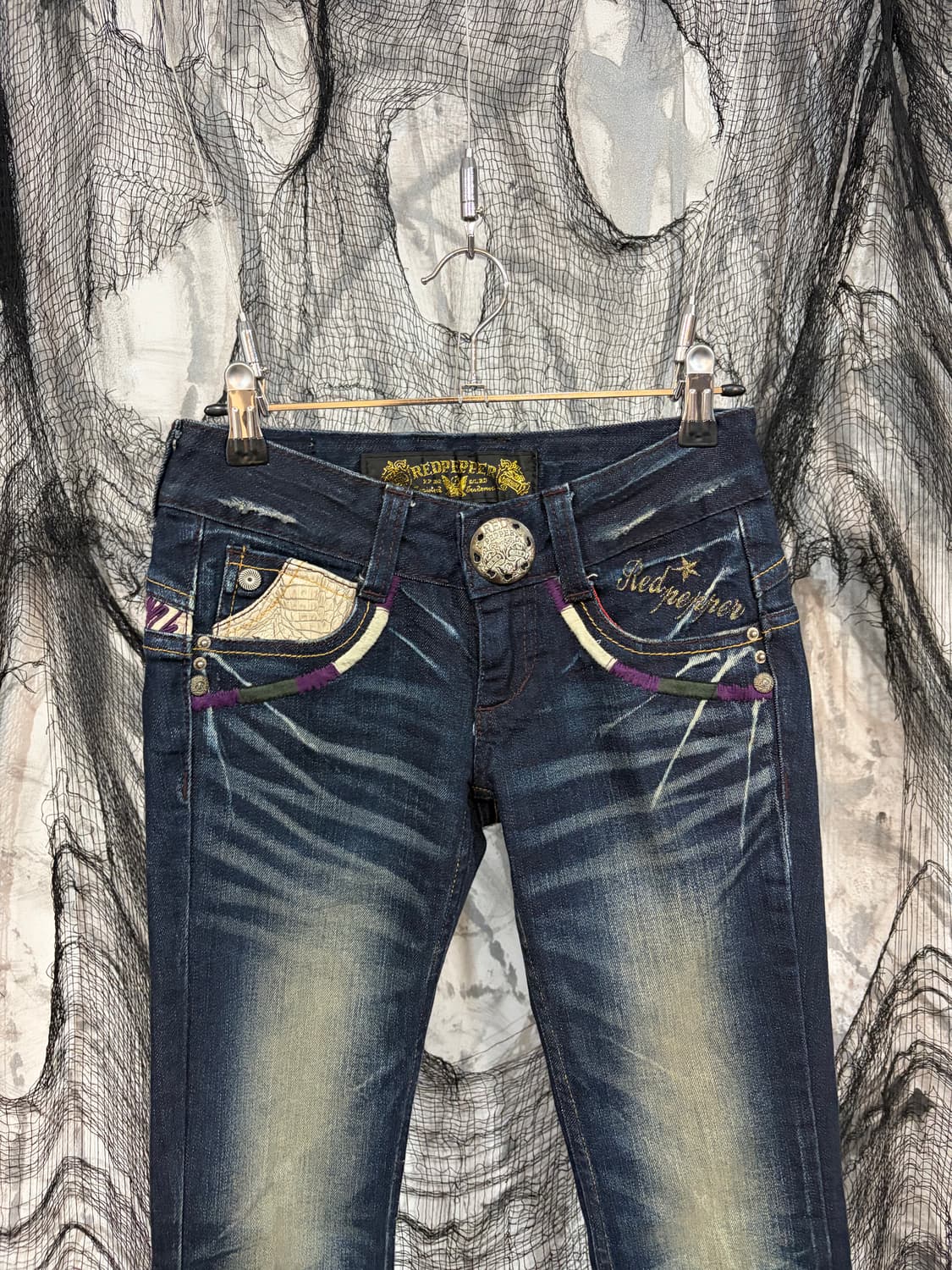 Y2K Red pepper poket detail lowrise pant 상품이미지5