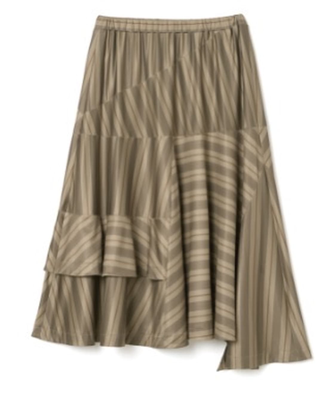 Asymmetric Striped Midi Skirt 미디 스커트 상품이미지3
