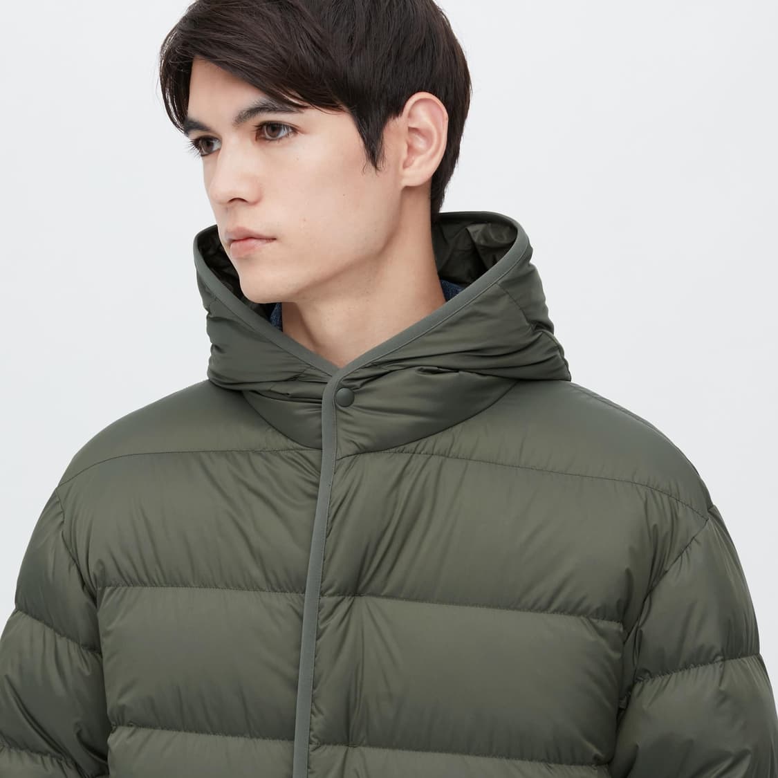 유니클로 울트라 라이트 다운 후드 코트 올리브그린 3XL 상품이미지6