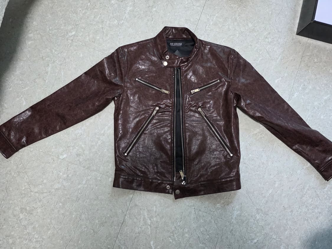 브라운 레더자켓 상품이미지2