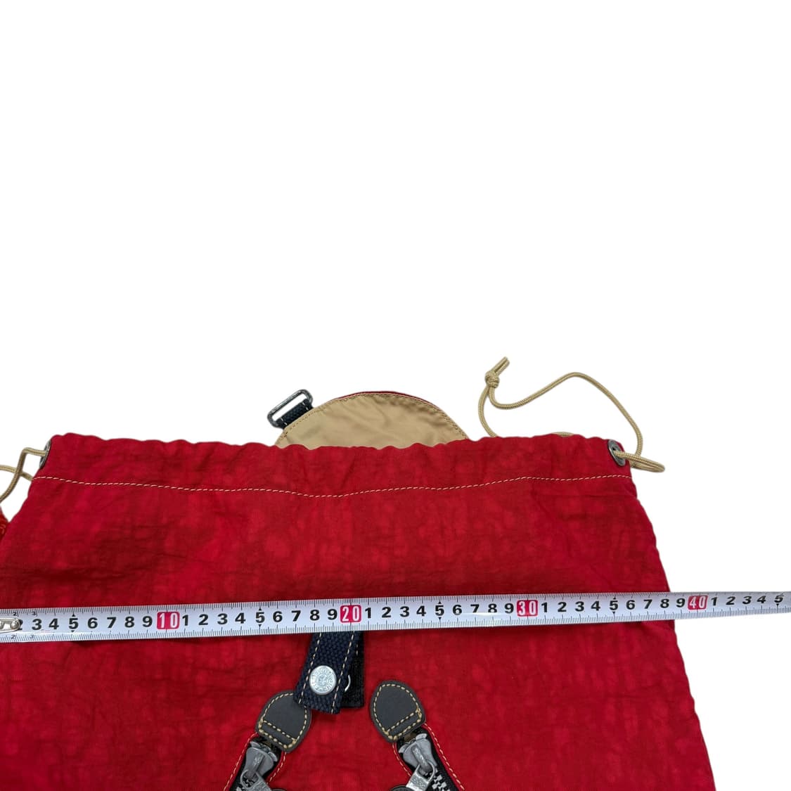 키플링 빈티지 Y2K 빅로고 복조리백팩 가방 레드 상품이미지4