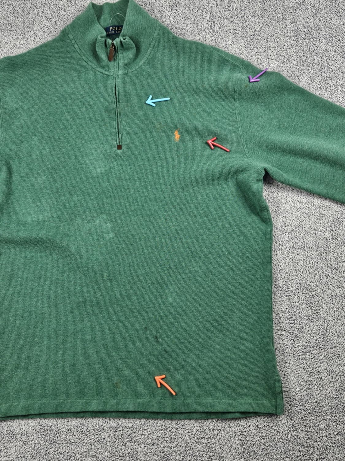 폴로랄프로렌 카라 하프 집업 니트 ( XL ) / 9998 상품이미지5