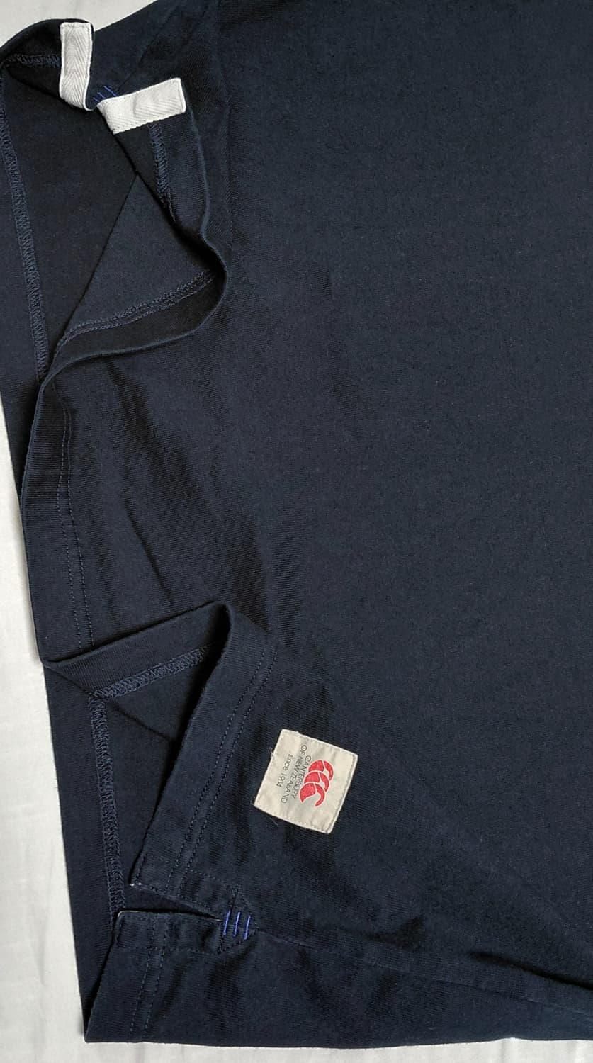 [XL] 캔터베리 오브 뉴질랜드 자수 패치 반팔 럭비 셔츠 (네이비) 상품이미지5