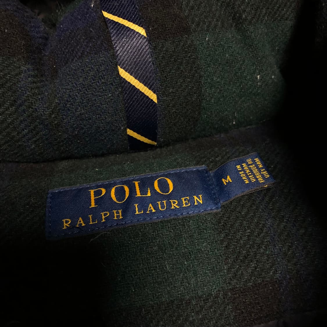 폴로 랄프로렌 타탄 체크 패딩 자켓 블랙와치 울 상품이미지7