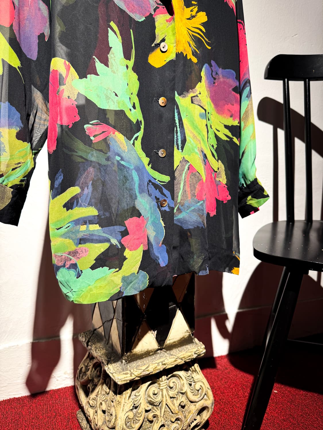 Abstract Floral Sheer Shirt    상품이미지5