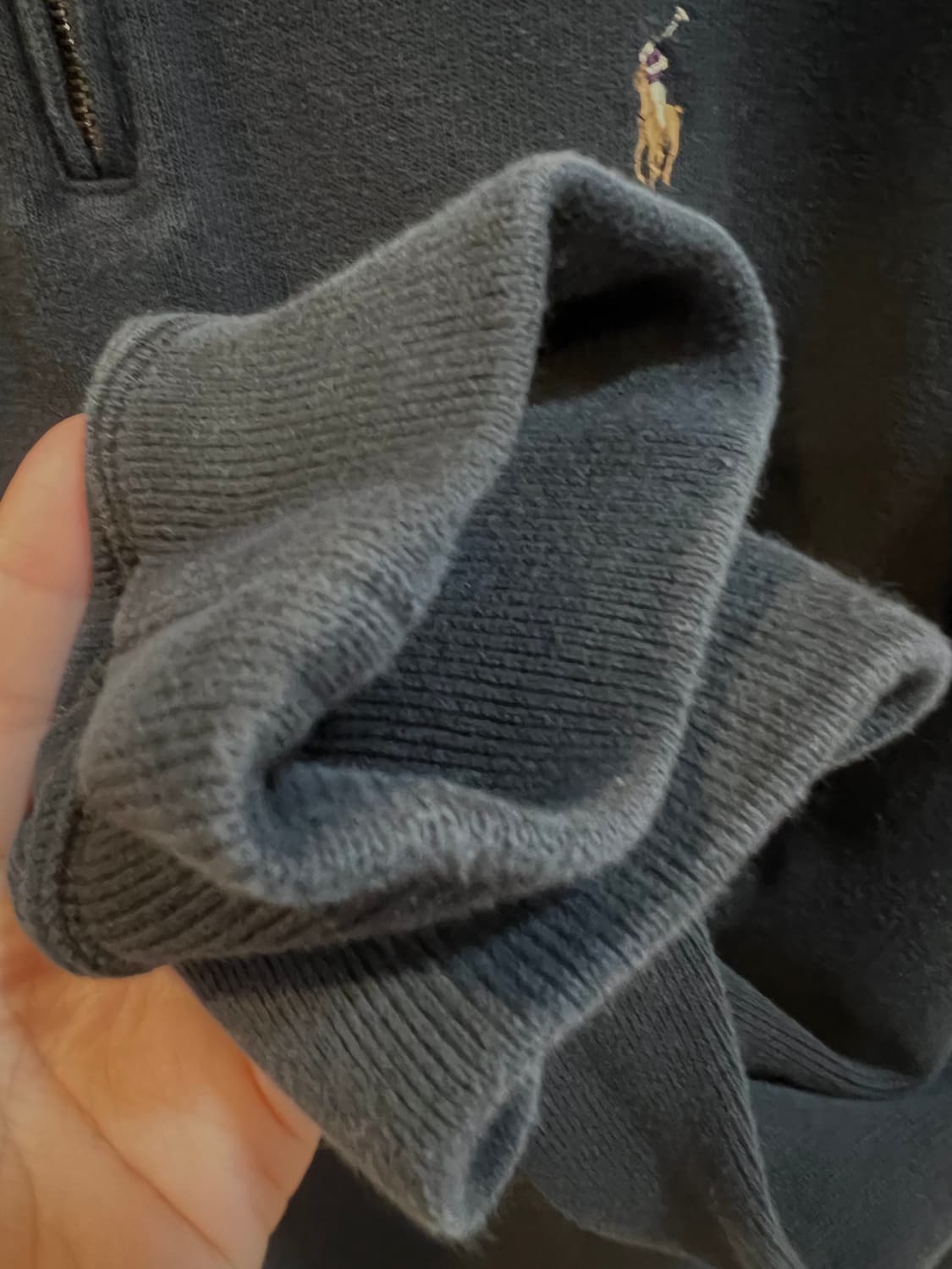 폴로랄프로렌 남성 블랙 반집업티셔츠 코튼티셔츠 상품이미지4