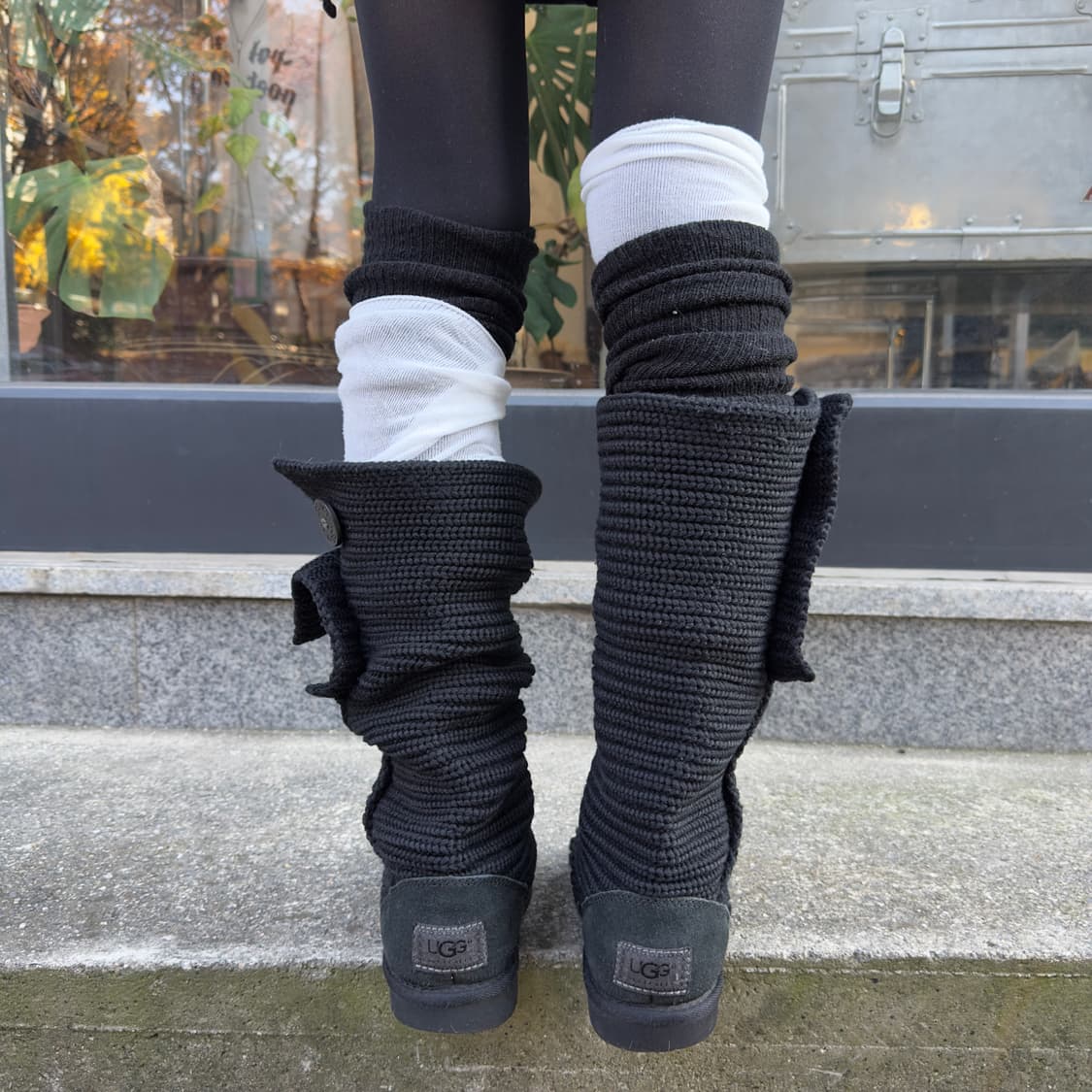 2000s Y2K 니트 카디 어그 부츠 상품이미지7