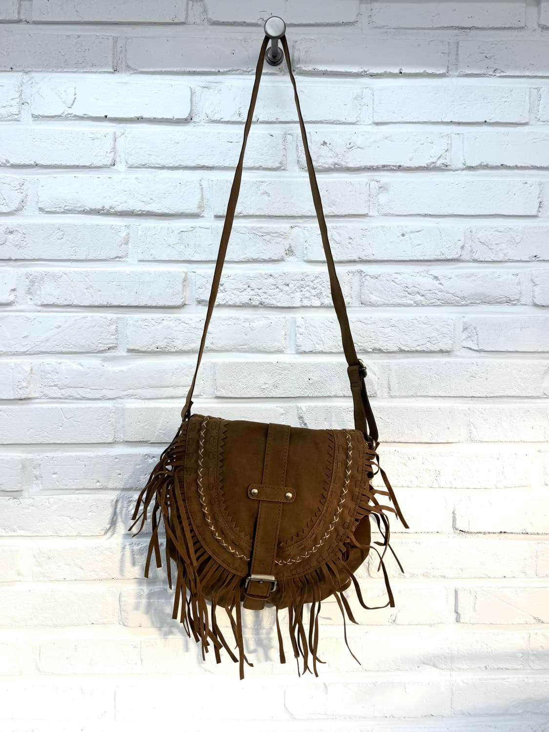 브라운 프린지 웨스턴 크로스백 상품이미지2