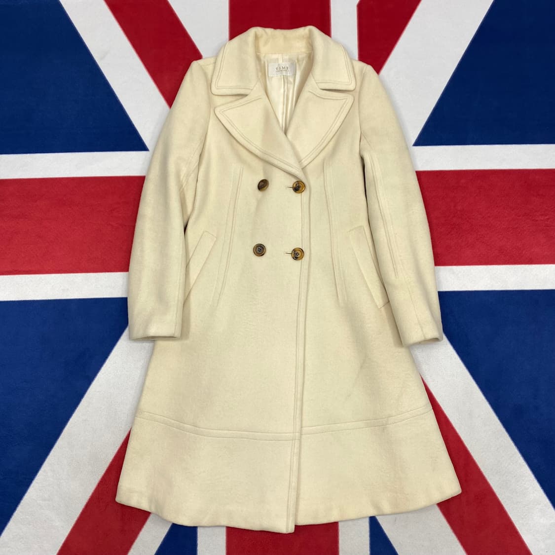 타임 앙고라 롱코트 실측44-55  상품이미지1