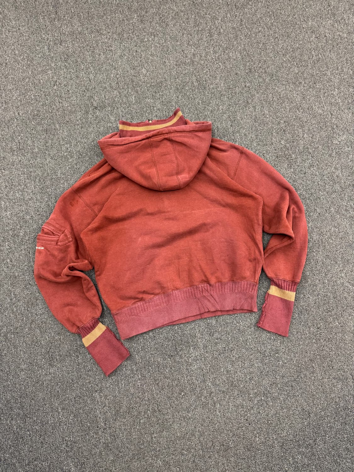 OS)NICOLE 빈티지 오버핏 피그먼트 레이어드 버튼 후디 상품이미지2