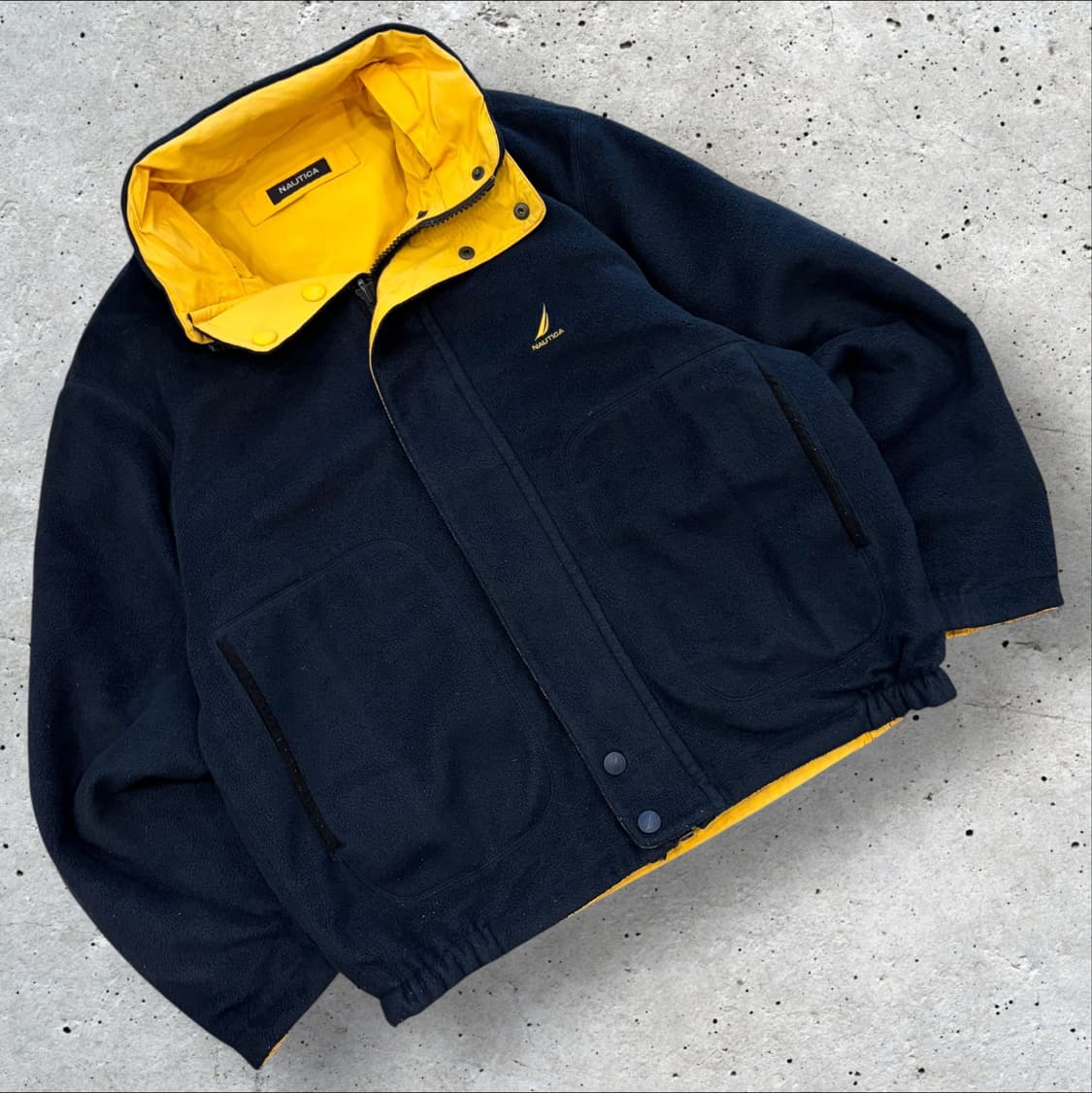 [S] 노티카 리버시블 올드스쿨 옐로우 바람막이 점퍼 D100 상품이미지2