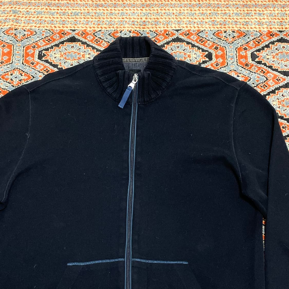 휴고보스 네이비 니트 집업 남성L 상품이미지2