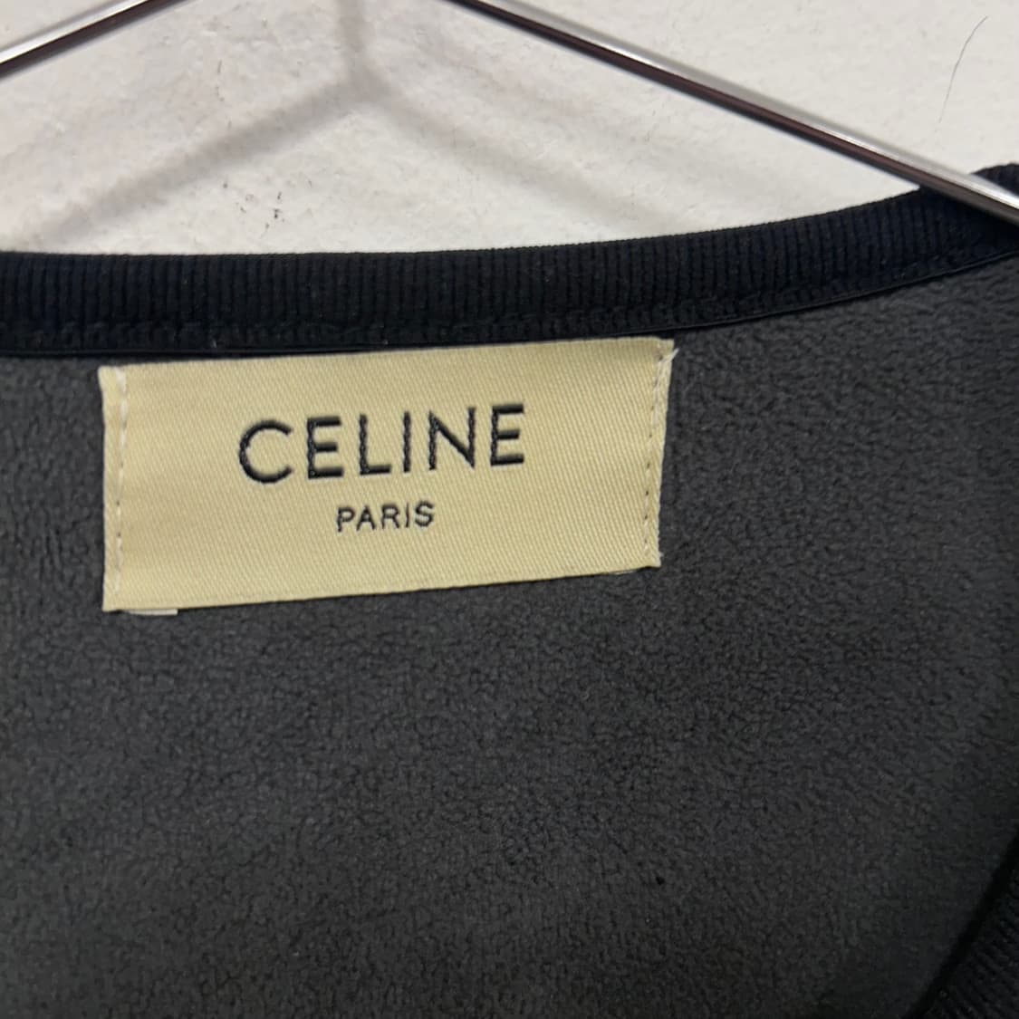 셀린느 자카드패턴 논카라 버튼 플리스 상품이미지3