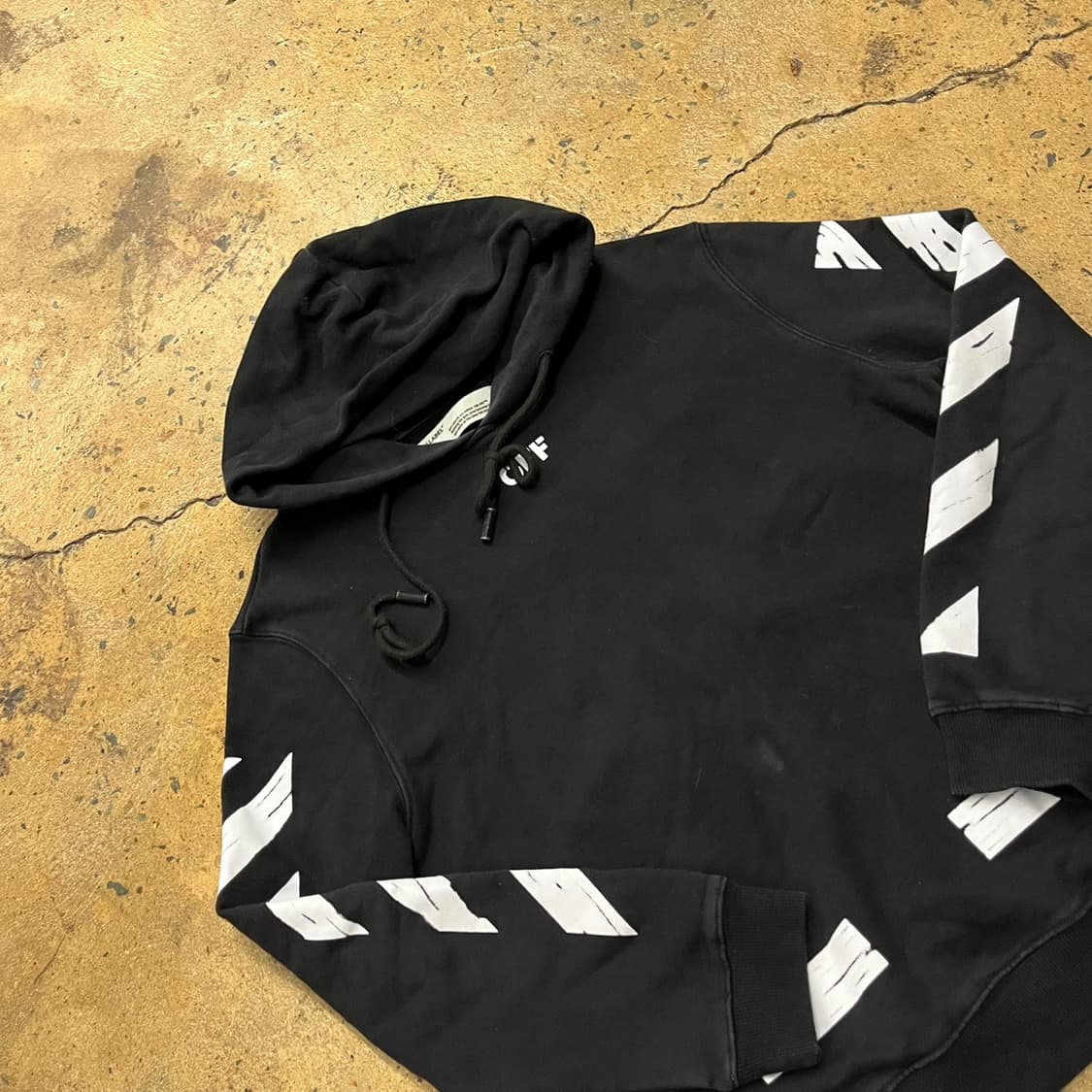 [정품/XL] 오프화이트 블랙 다이애그 애로우 후드 b15 상품이미지1
