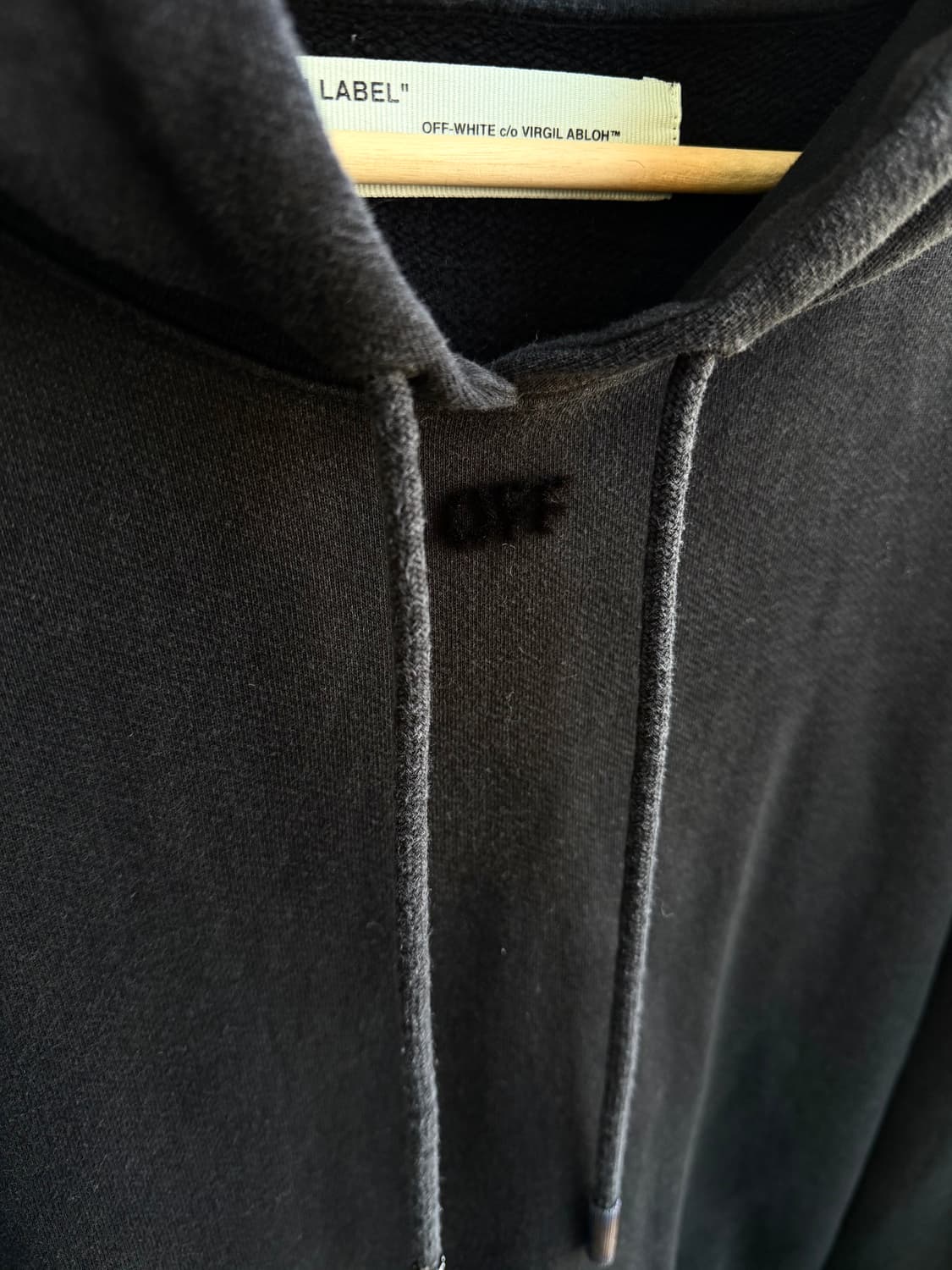 L/ 오프화이트 송치 백로고 후드티 상품이미지6