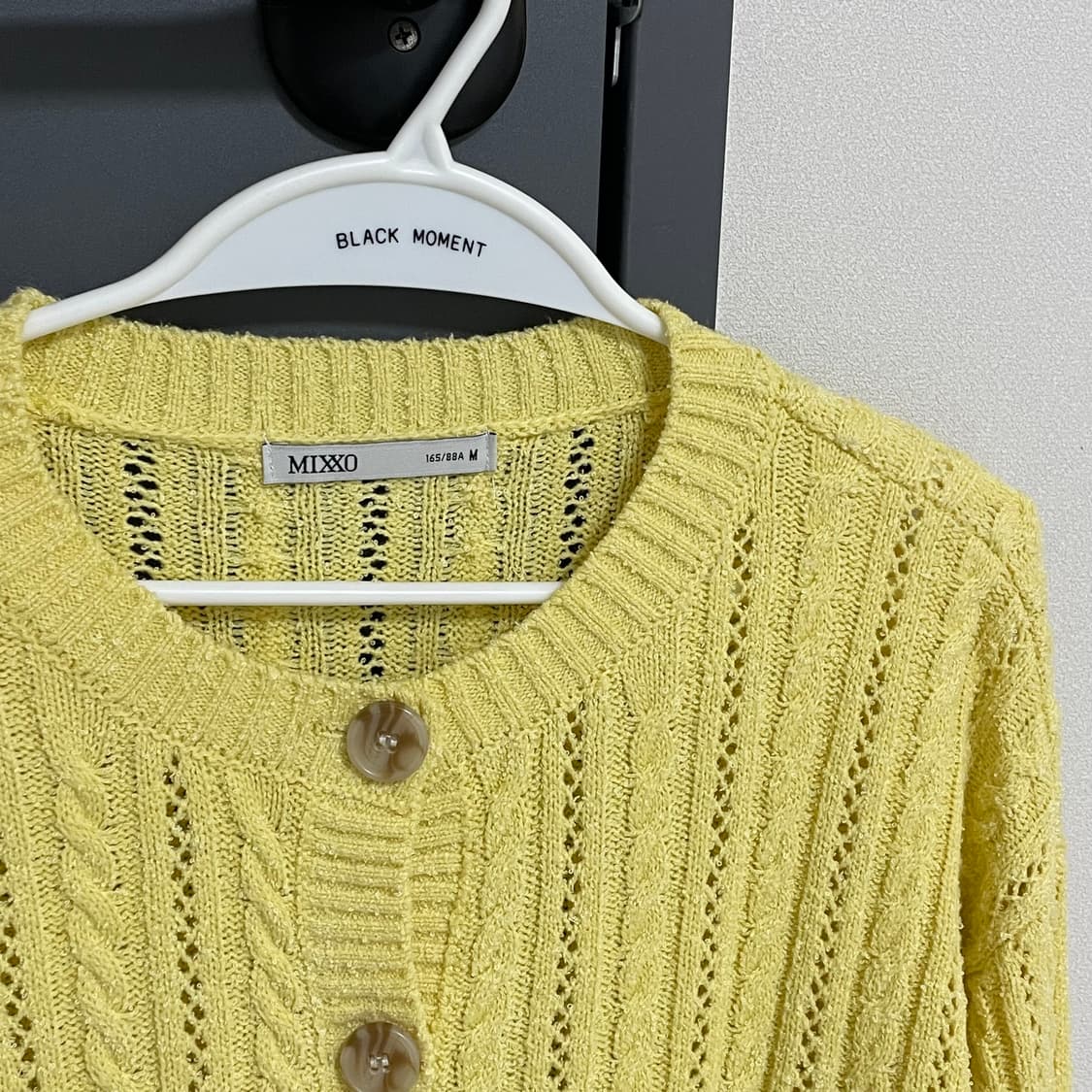 미쏘 mixxo 크롭 케이블 가디건 상품이미지2