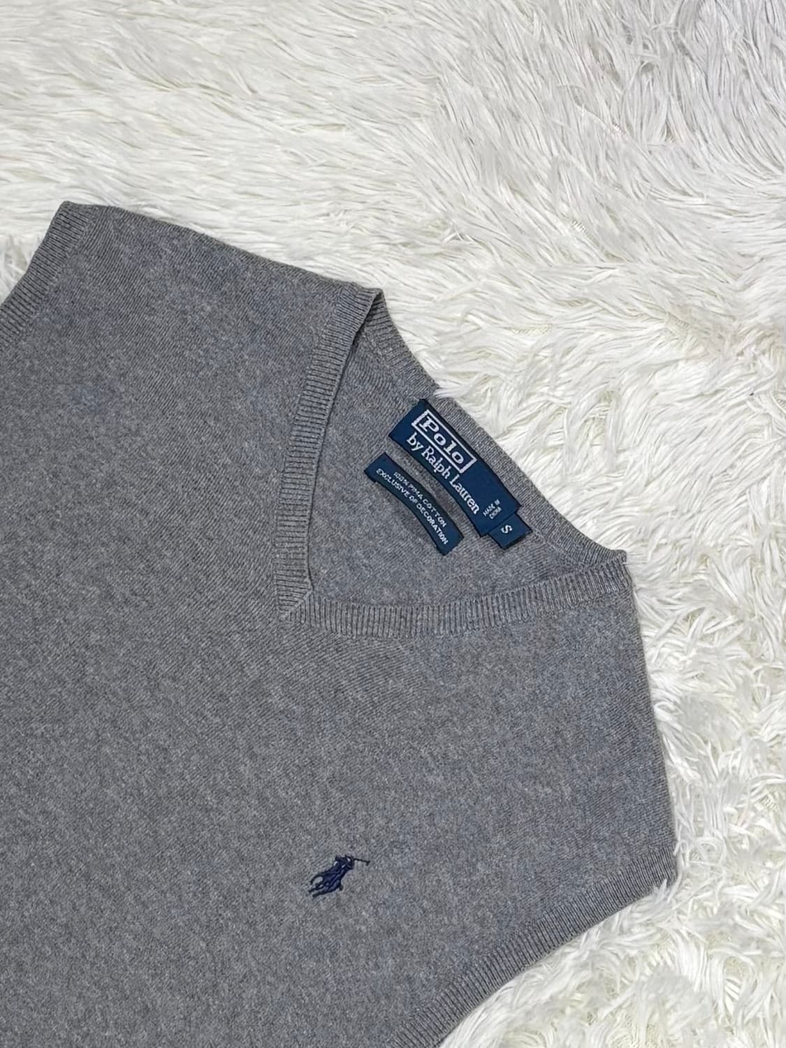 폴로랄프로렌 네이비포니 그레이 니트 조끼 상품이미지4