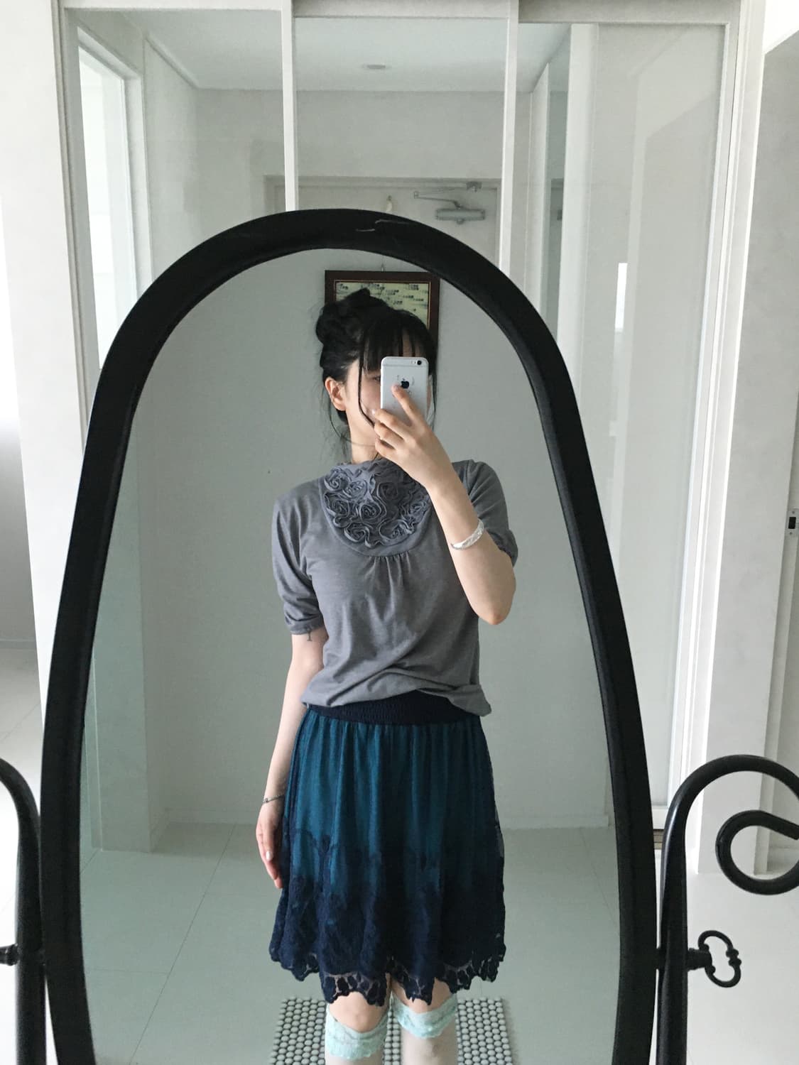 vintage lace trim skirt 상품이미지2