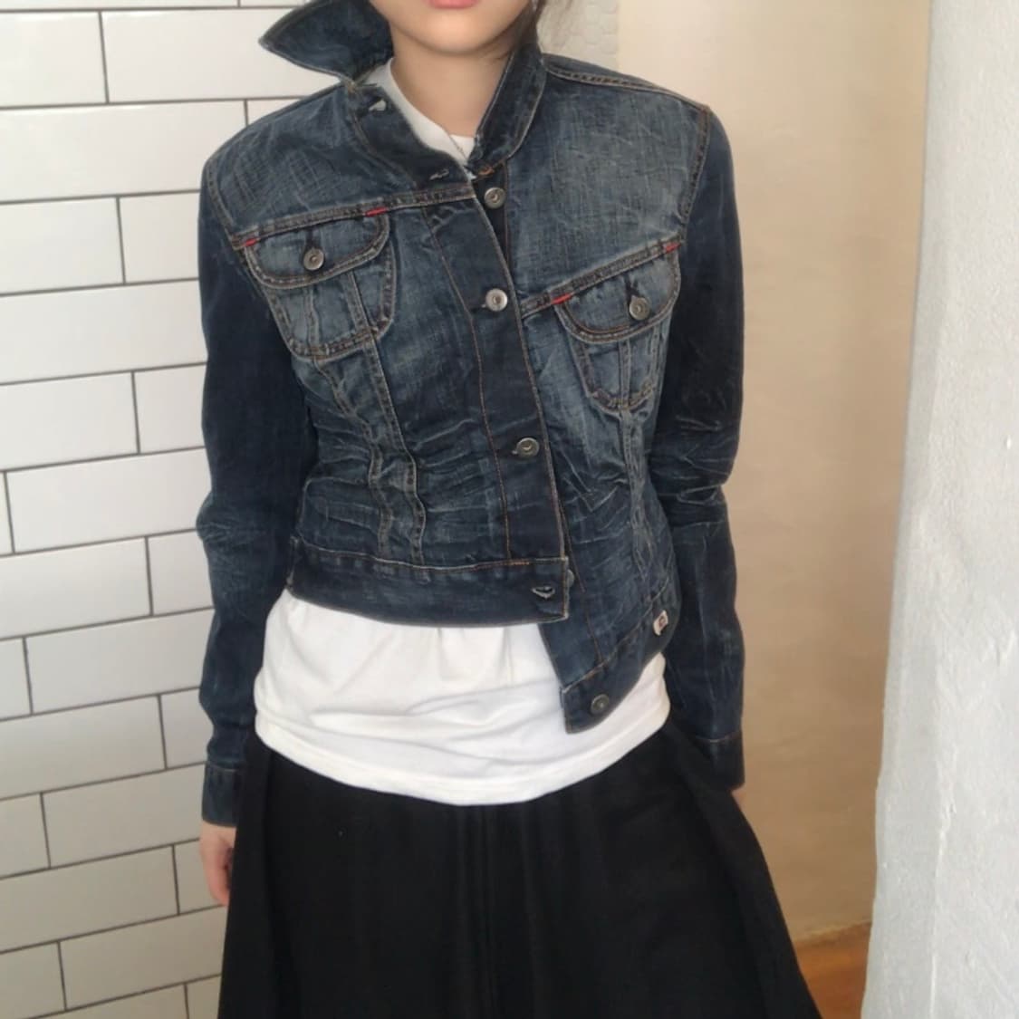 빈티지 다크워싱 데님 자켓 상품이미지1