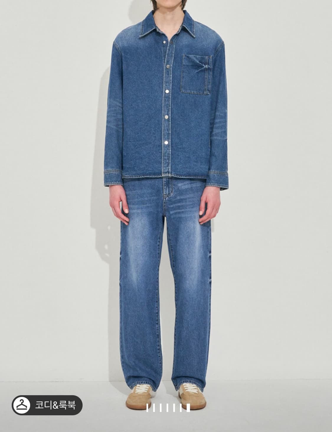 시스템옴므 워시드 포켓 데님 셔츠 105 상품이미지6