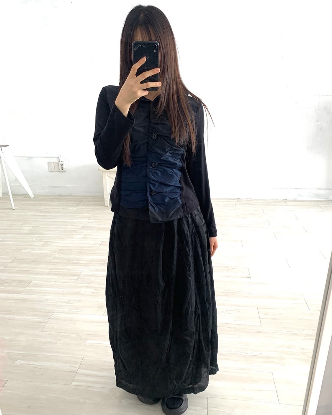 Black & Midnight Navy Ruched Jacket 상품이미지7