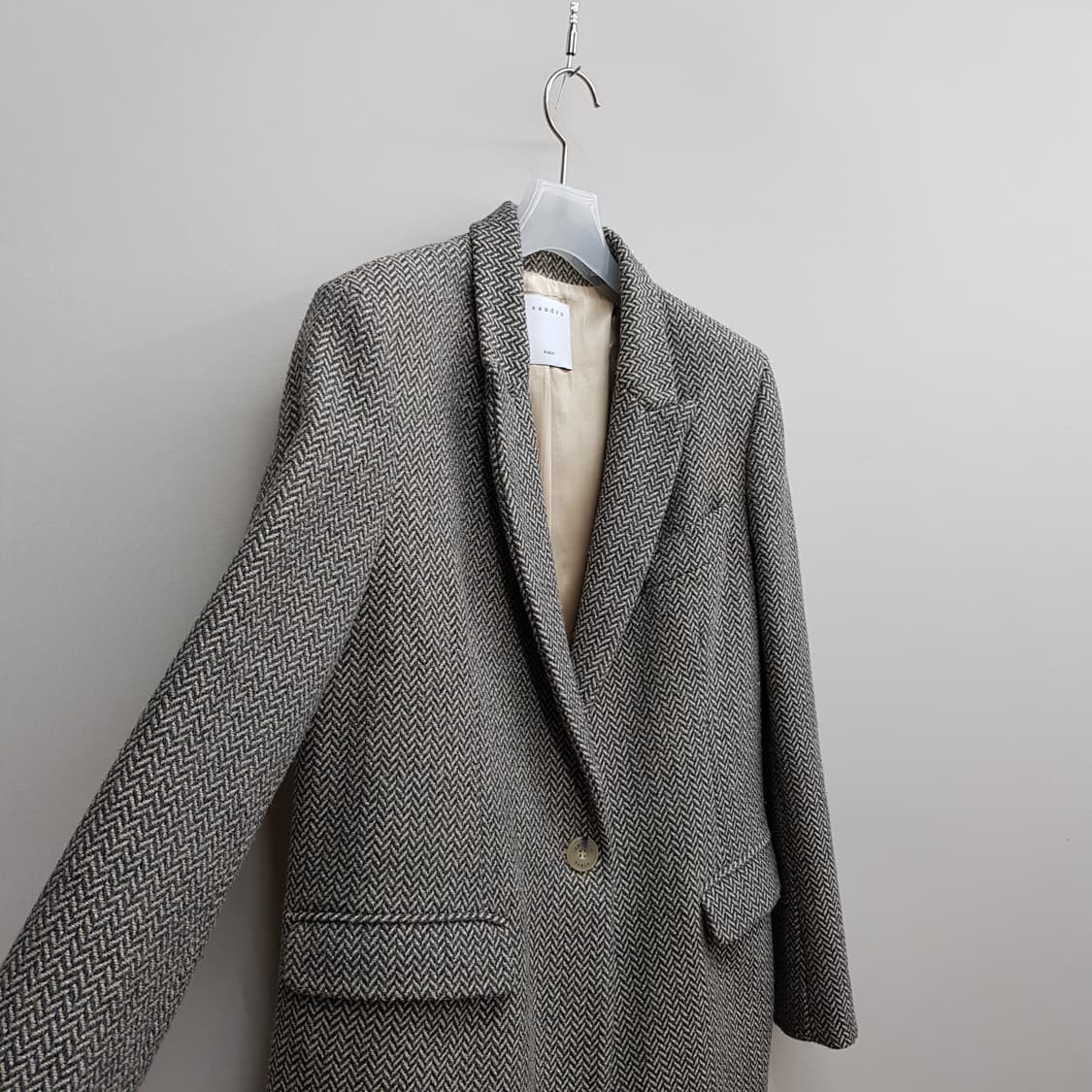 산드로 sandro 시퀸 헤링본 코트 36사이즈 상품이미지3