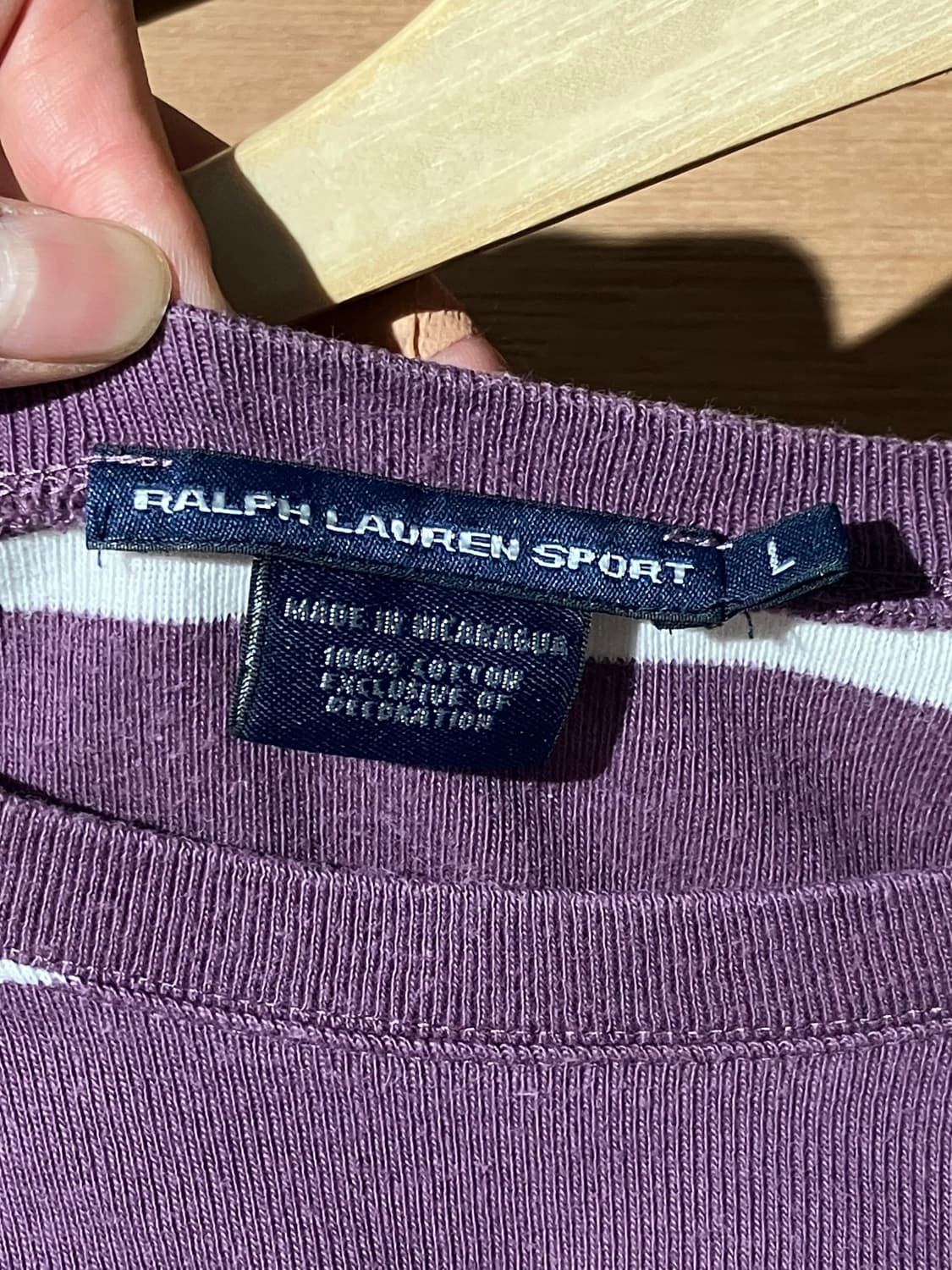 Ralph Lauren Sport 퍼플 스트라이프 슬림핏 니트 상품이미지3