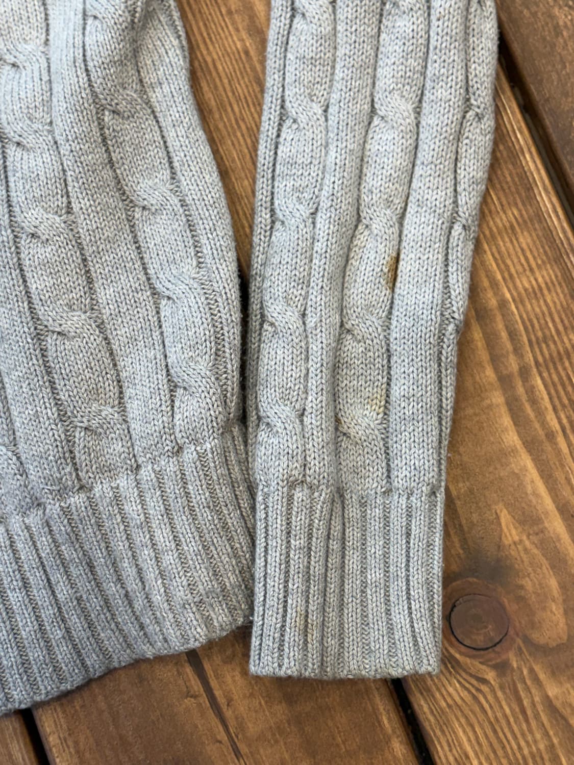 폴로 그레이 브이넥 니트 상품이미지6