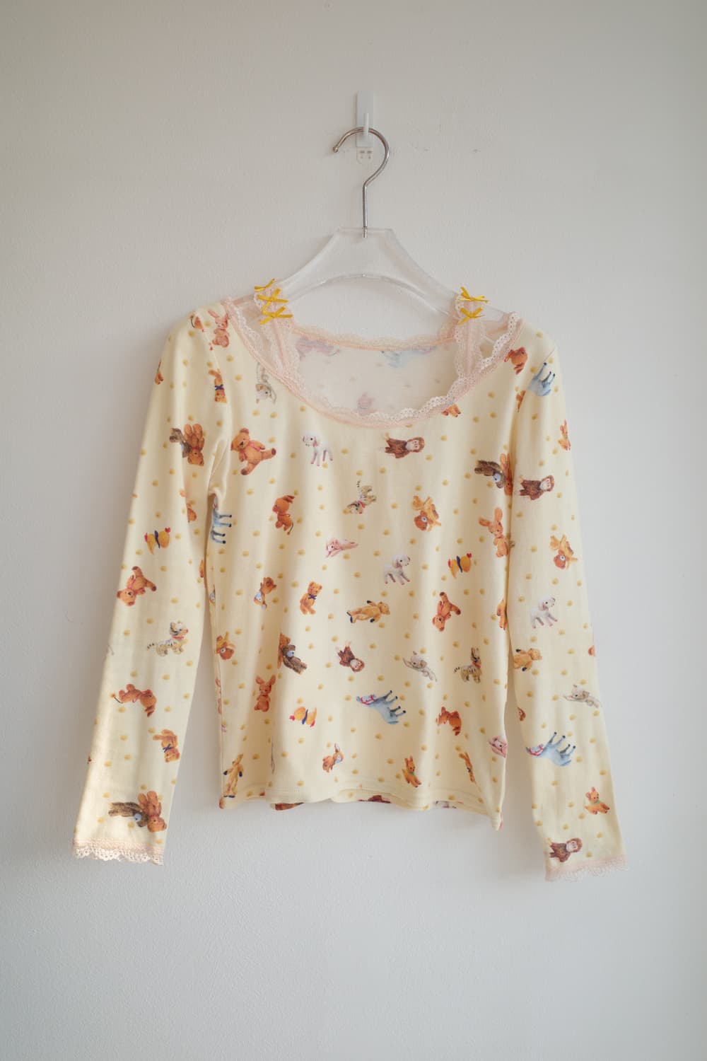 Lace printed top 상품이미지2