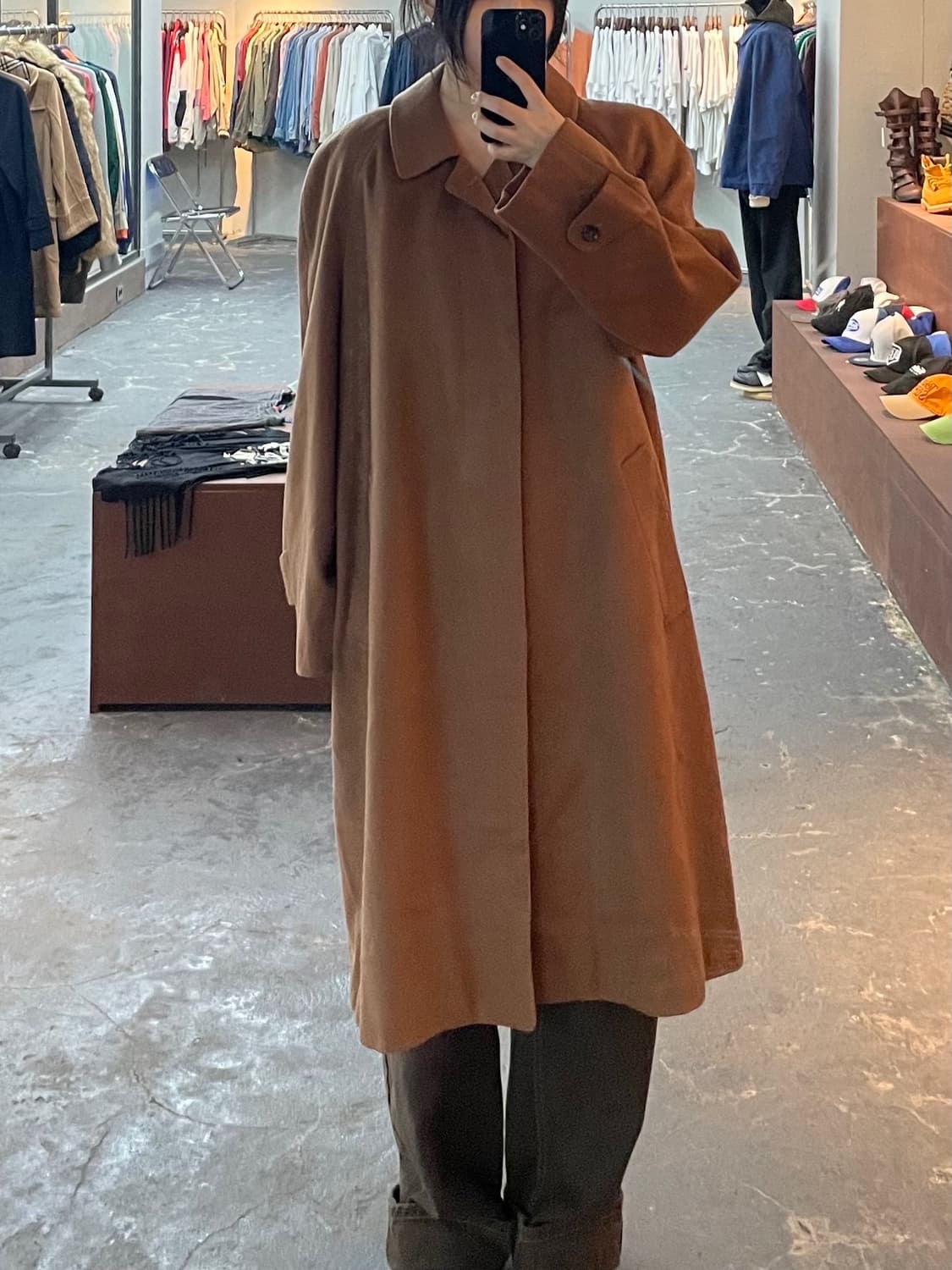 재팬빈티지 브라운 캐시미어 코트 H1140 상품이미지1