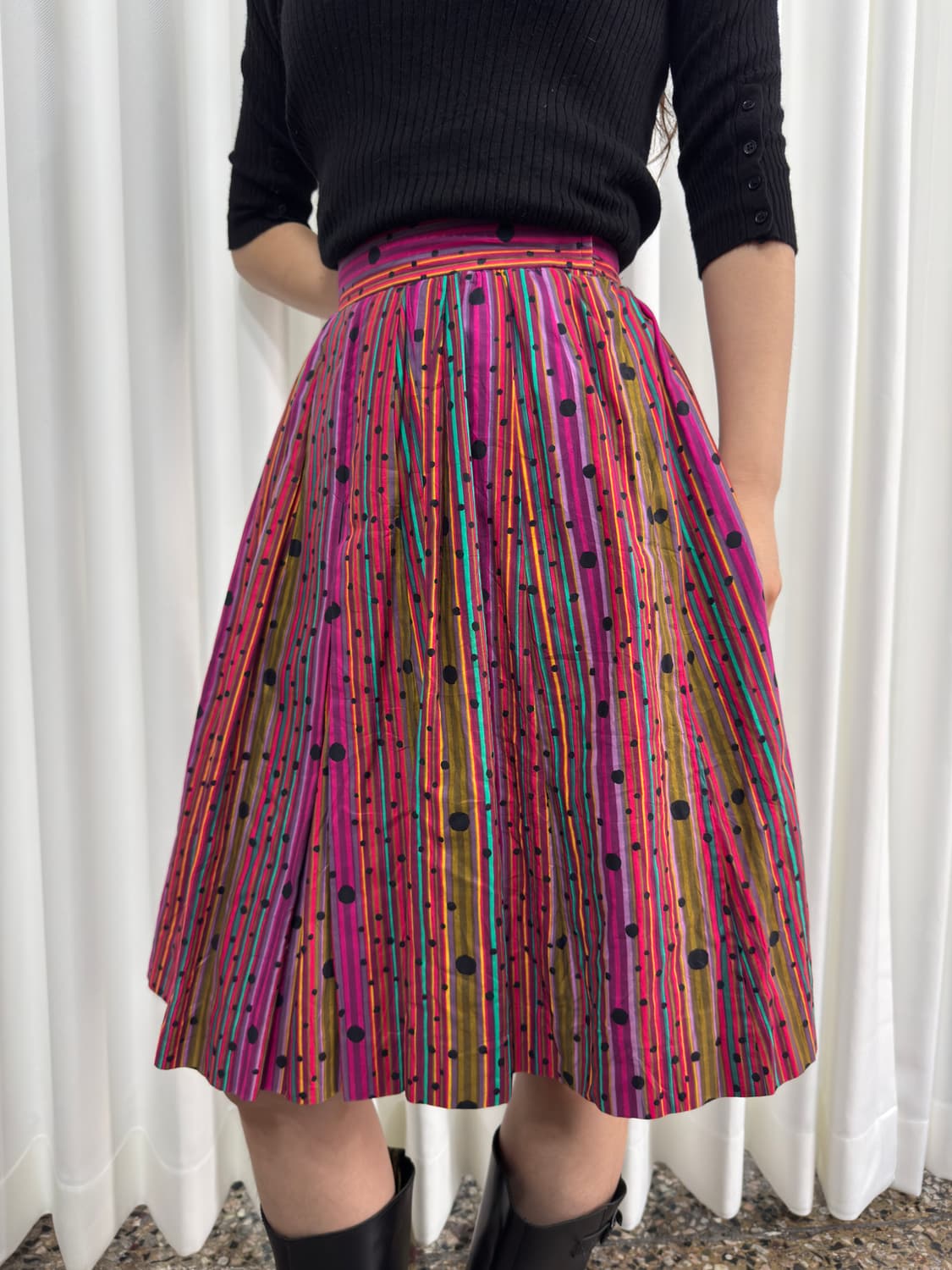 yves saint laurent dot design skirt 상품이미지3